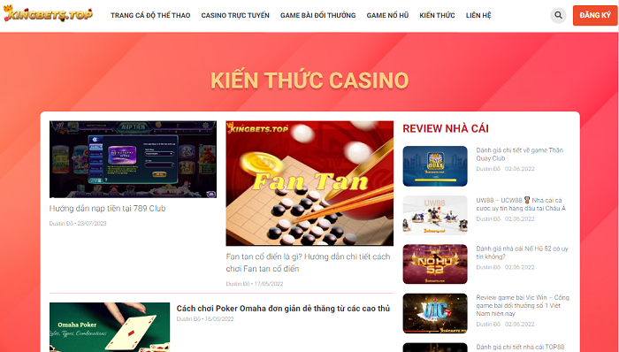 Kingbets.top – Website đánh giá, chấm điểm nhà cái uy tín #1 Việt Nam