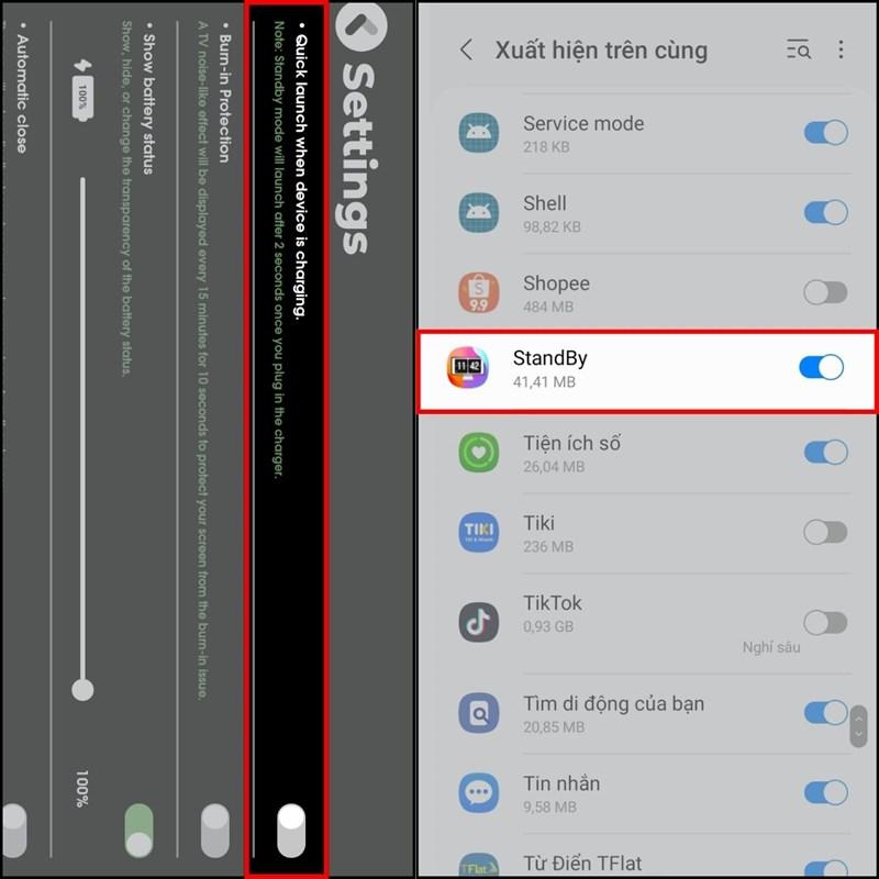 Cách bật Standby trên Android