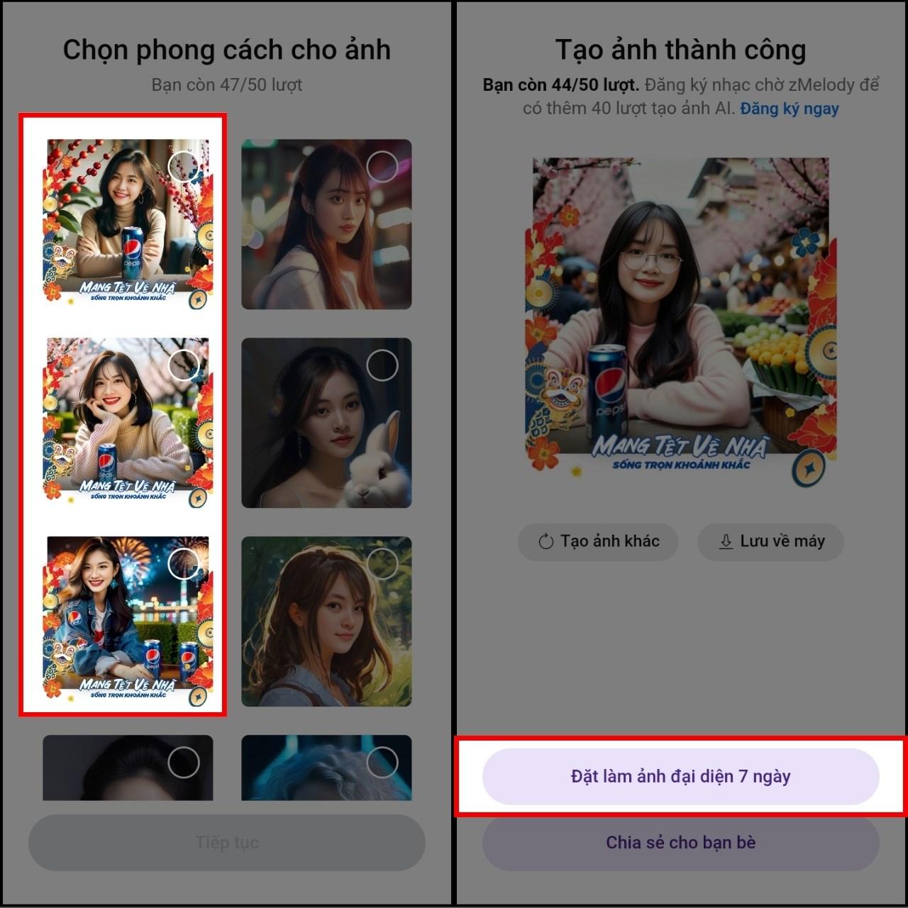 Cách tạo ảnh đại diện Tết bằng AI trên Zalo