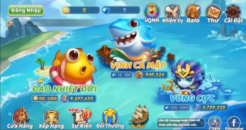 Chơi Bắn cá thả ga không giới hạn tại cổng game IWIN