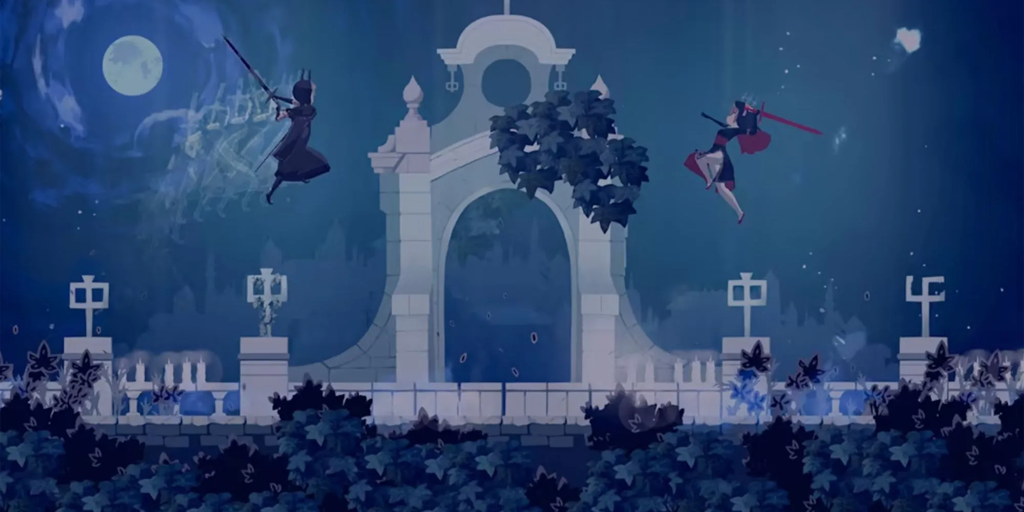 Ảnh chụp màn hình gameplay Minoria với nhân vật nữ chiến đấu trong bối cảnh cổ kính
