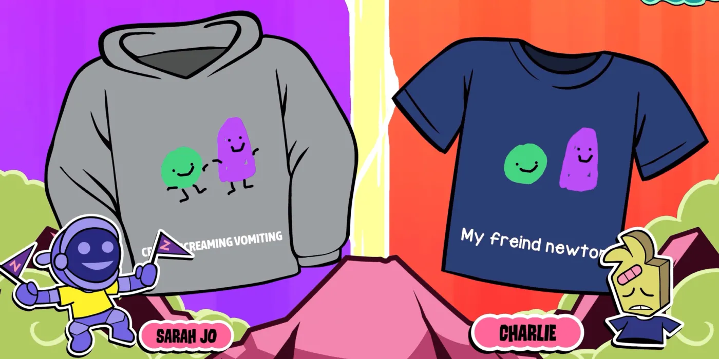 Ảnh minh họa trò chơi Tee K.O. 2 trong Jackbox Party Pack.