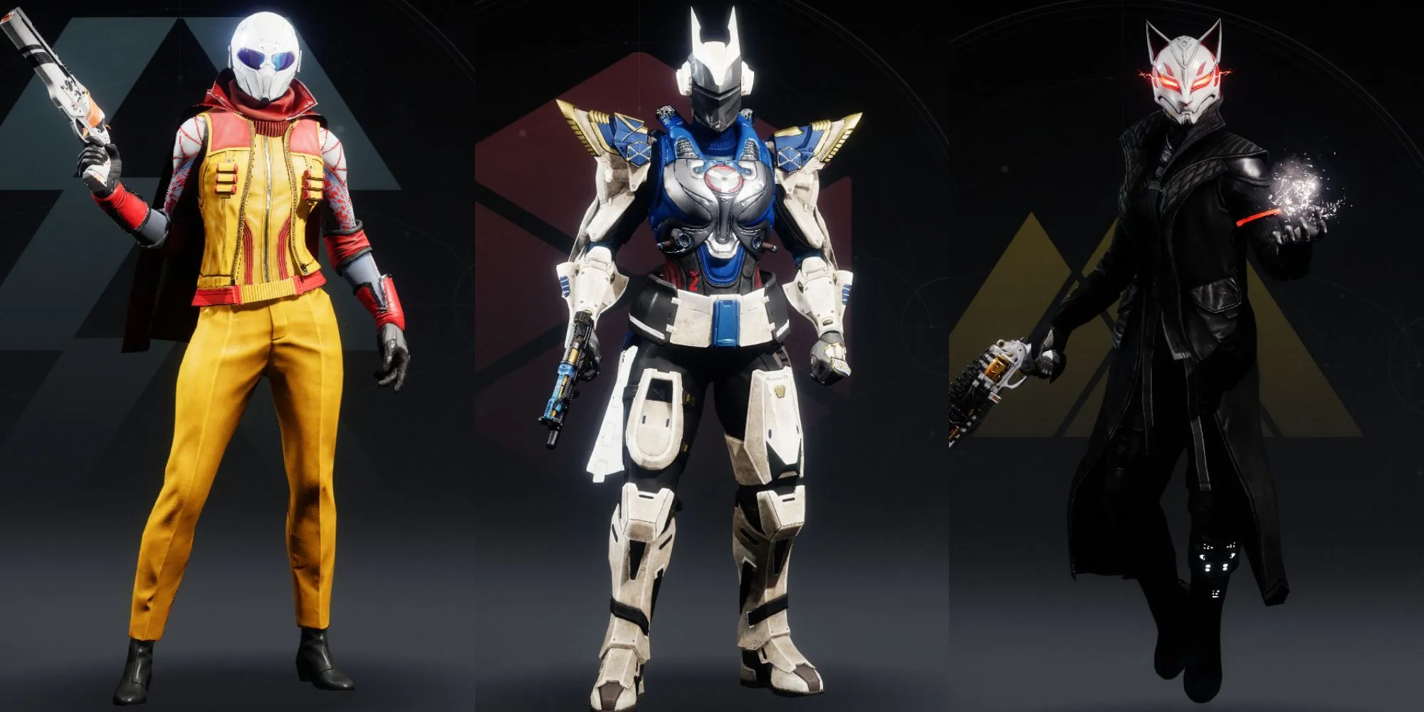 Ba Guardian Hunter, Titan và Warlock trong Destiny 2 với trang bị tùy chỉnh