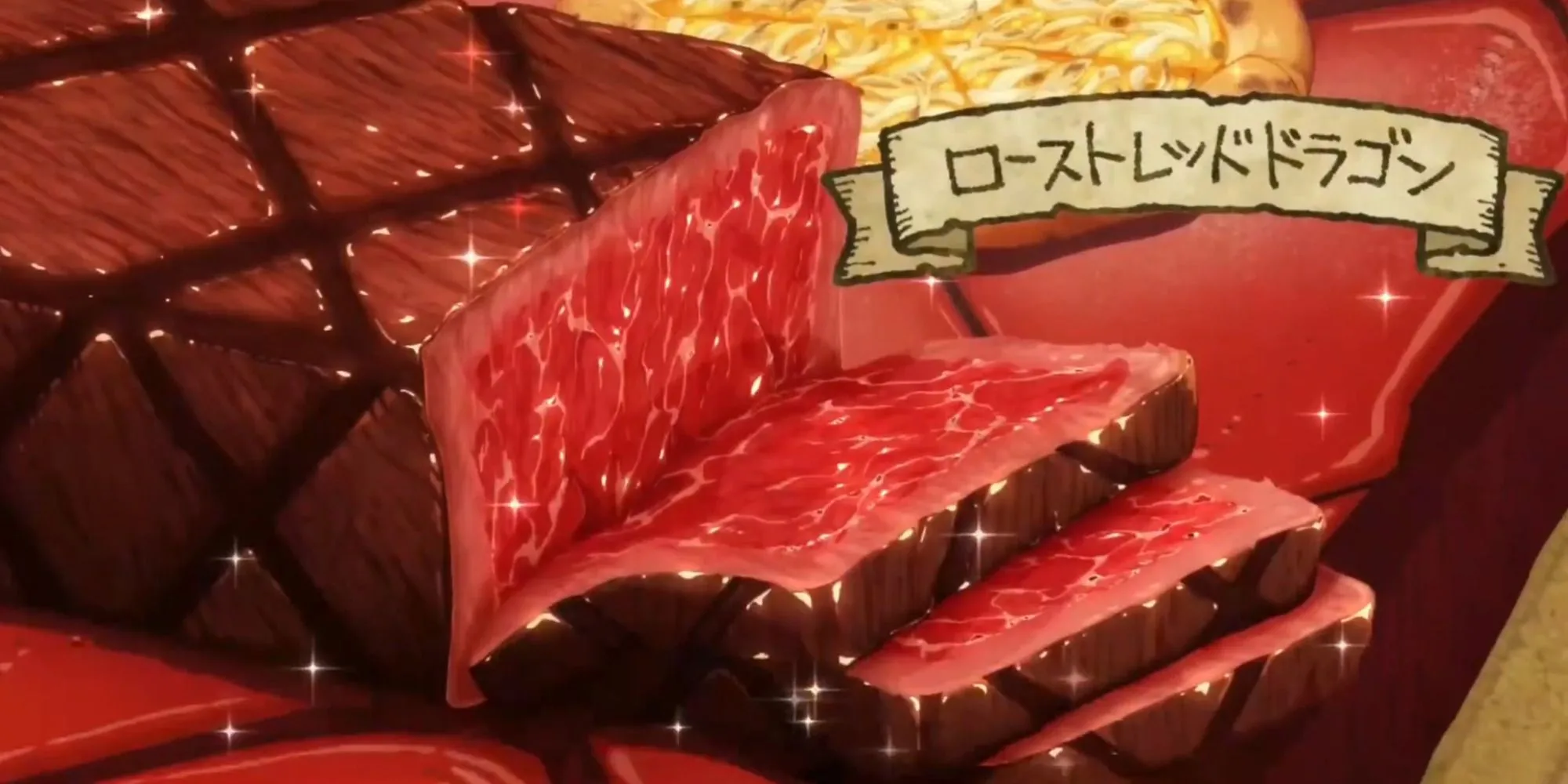 Ba món ăn thịnh soạn từ thịt Rồng Đỏ do Senshi chế biến trong Delicious in Dungeon