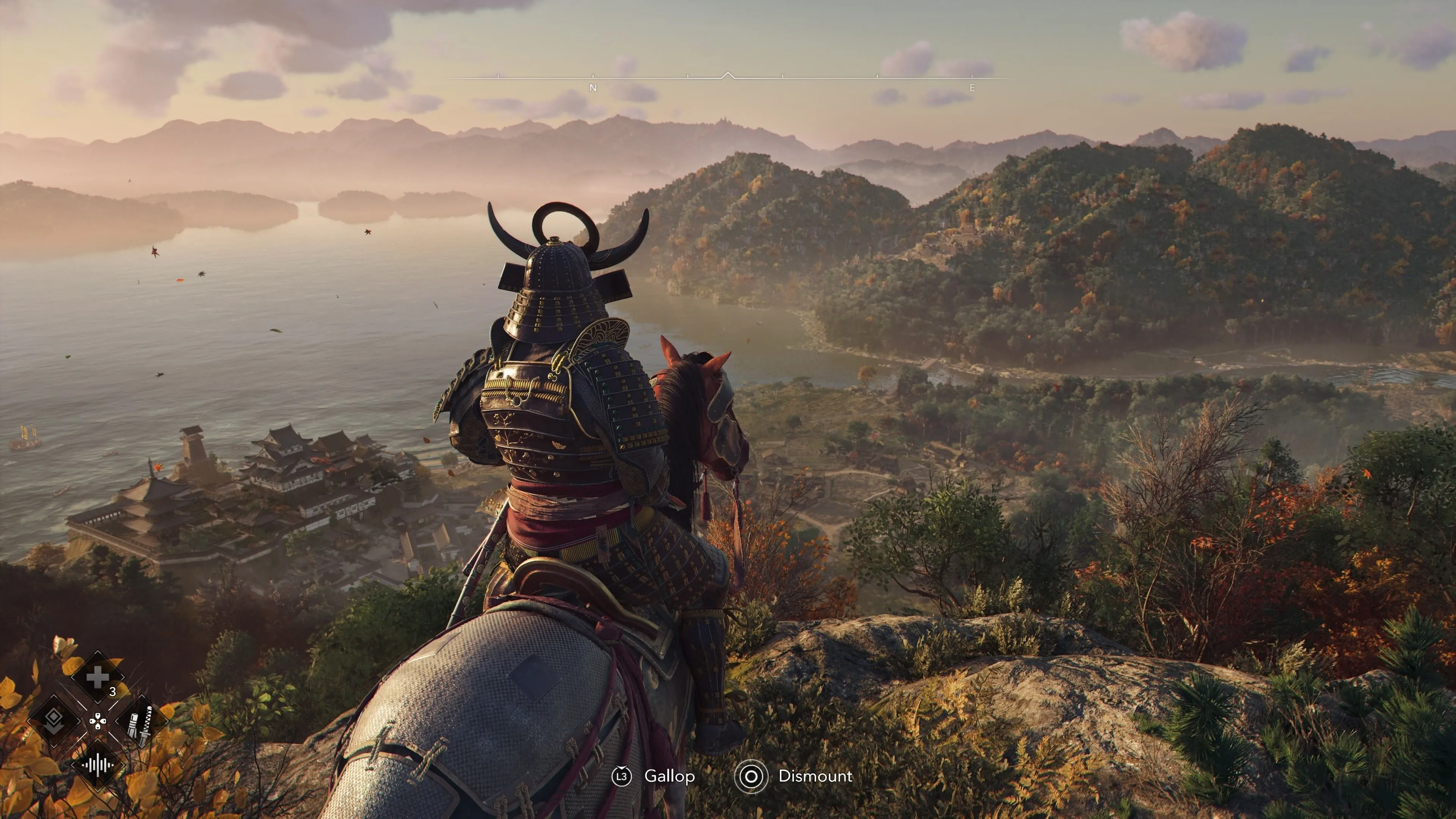 Bản đồ rộng lớn của Assassin's Creed Shadows với các điểm nhiệm vụ