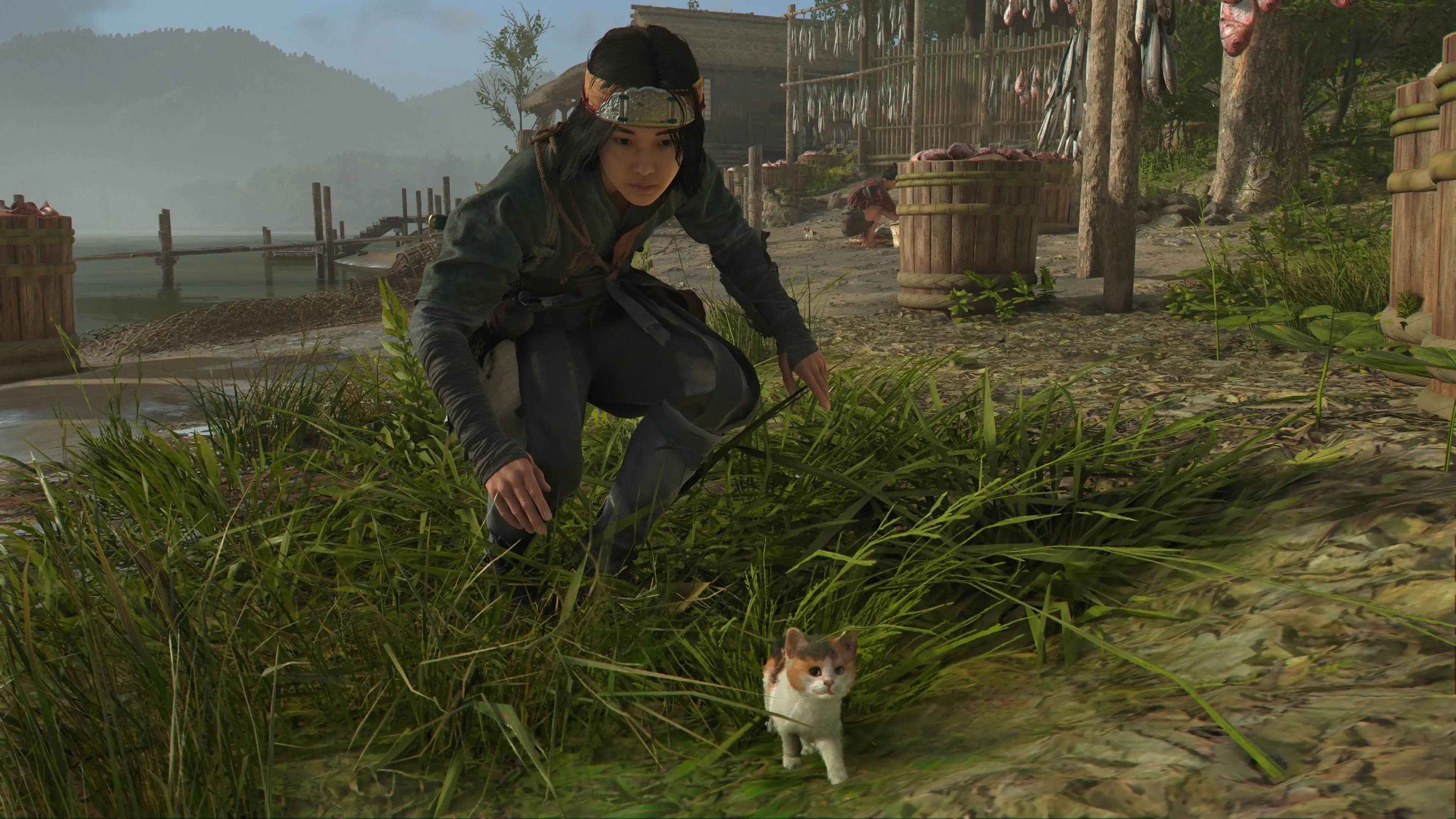 Bản đồ vị trí đảo Okishima, hay còn gọi là Đảo Mèo, trong Assassin's Creed Shadows nằm giữa Hồ Biwa