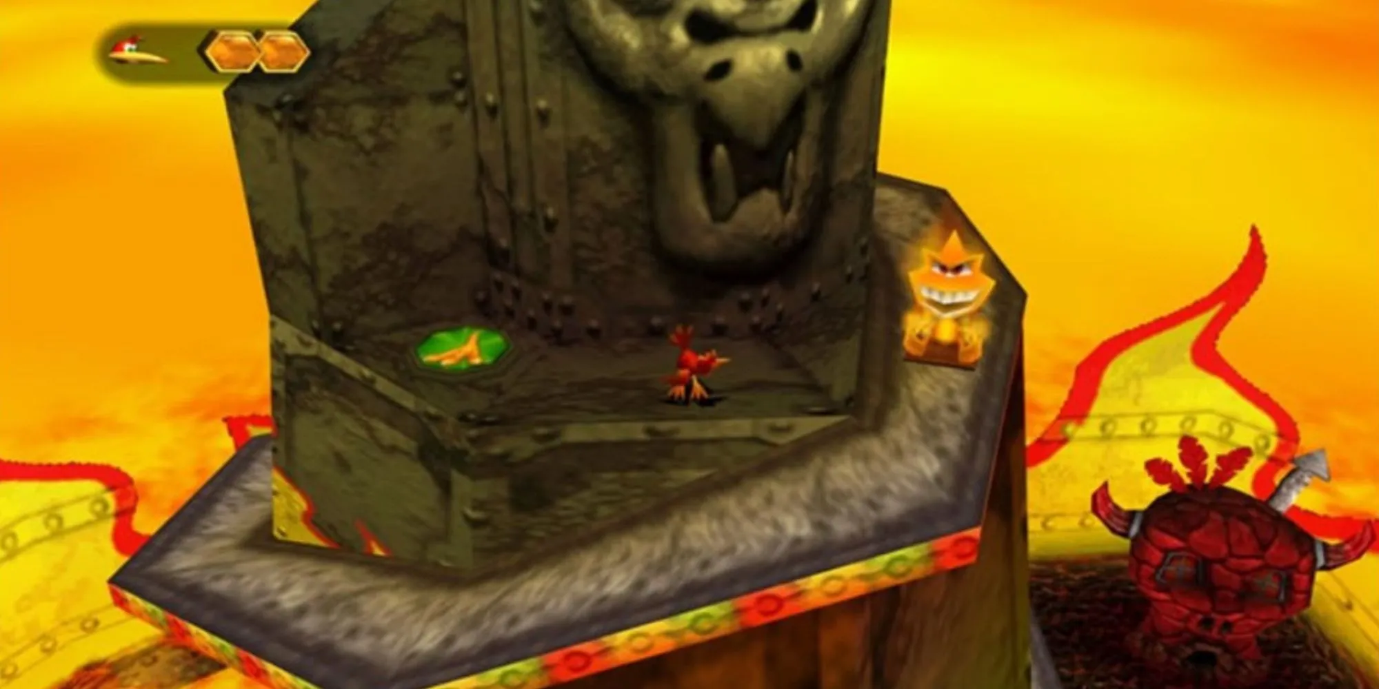 Banjo và Kazooie trong một cảnh của game Banjo-Tooie