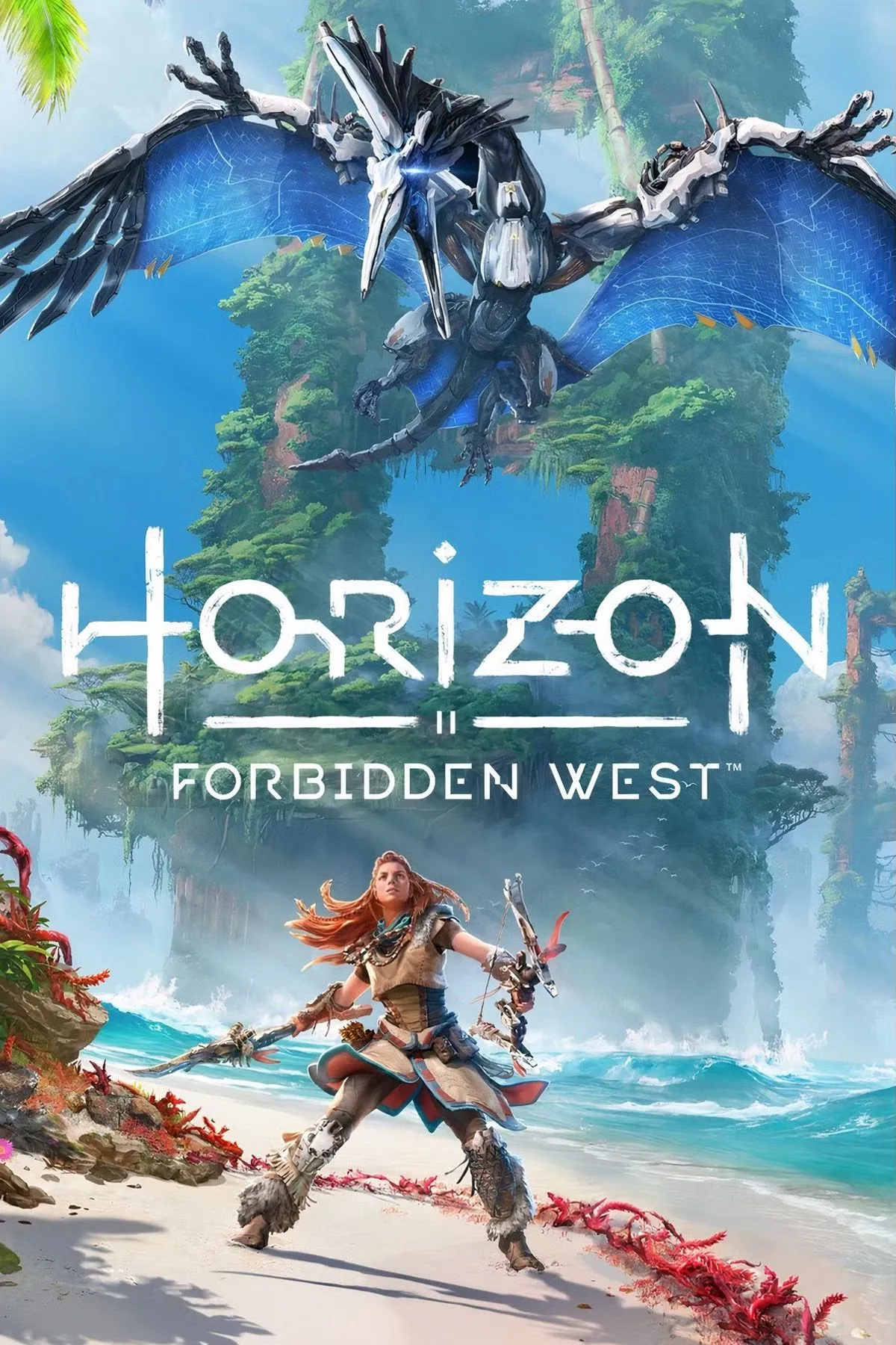 Bìa chính thức của Horizon Forbidden West, tựa game có sự góp giọng của Ashly Burch vai Aloy