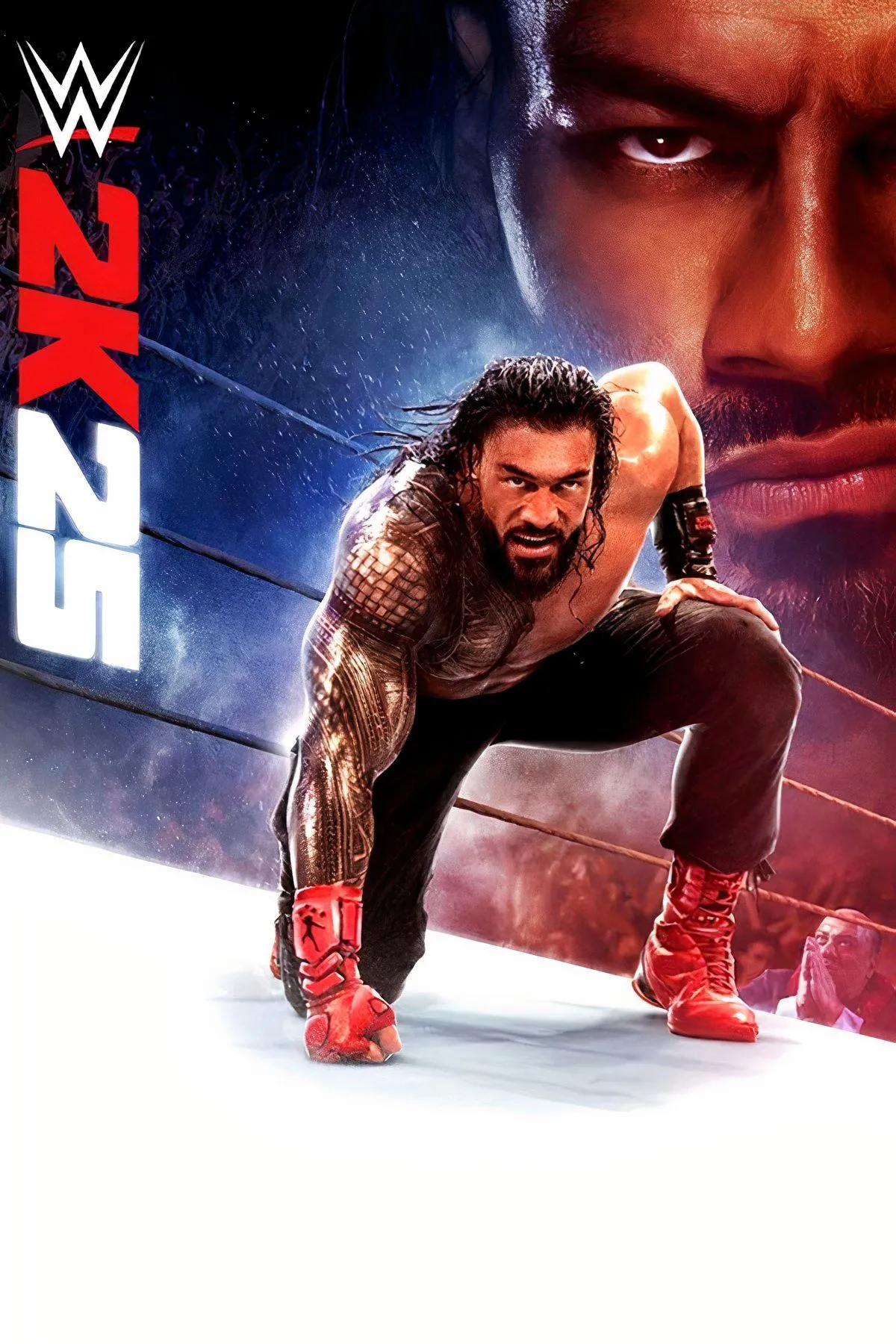 Bìa game WWE 2K25 với hình ảnh các siêu sao đấu vật