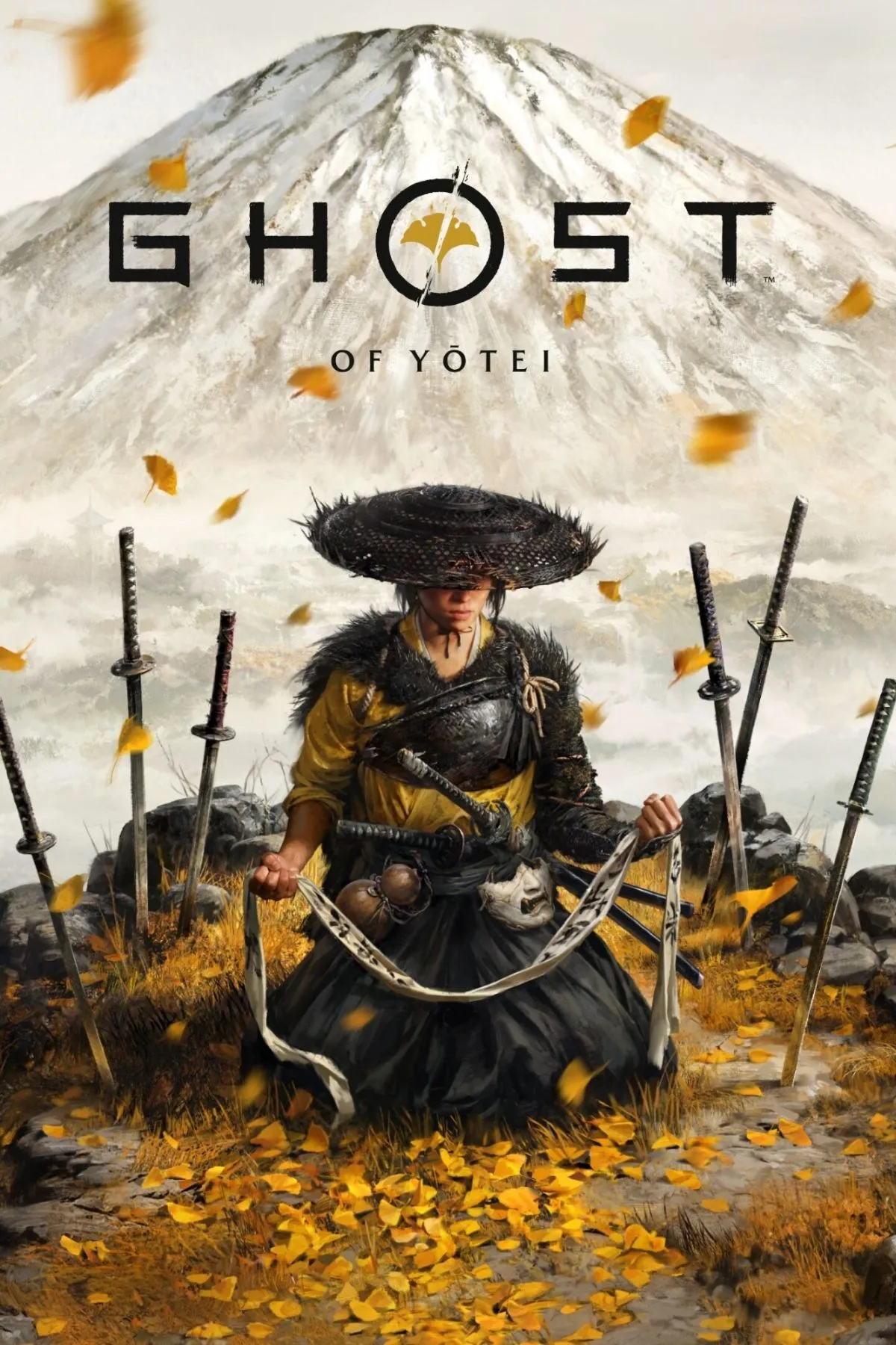 Bìa nghệ thuật chính thức của tựa game Ghost of Yotei