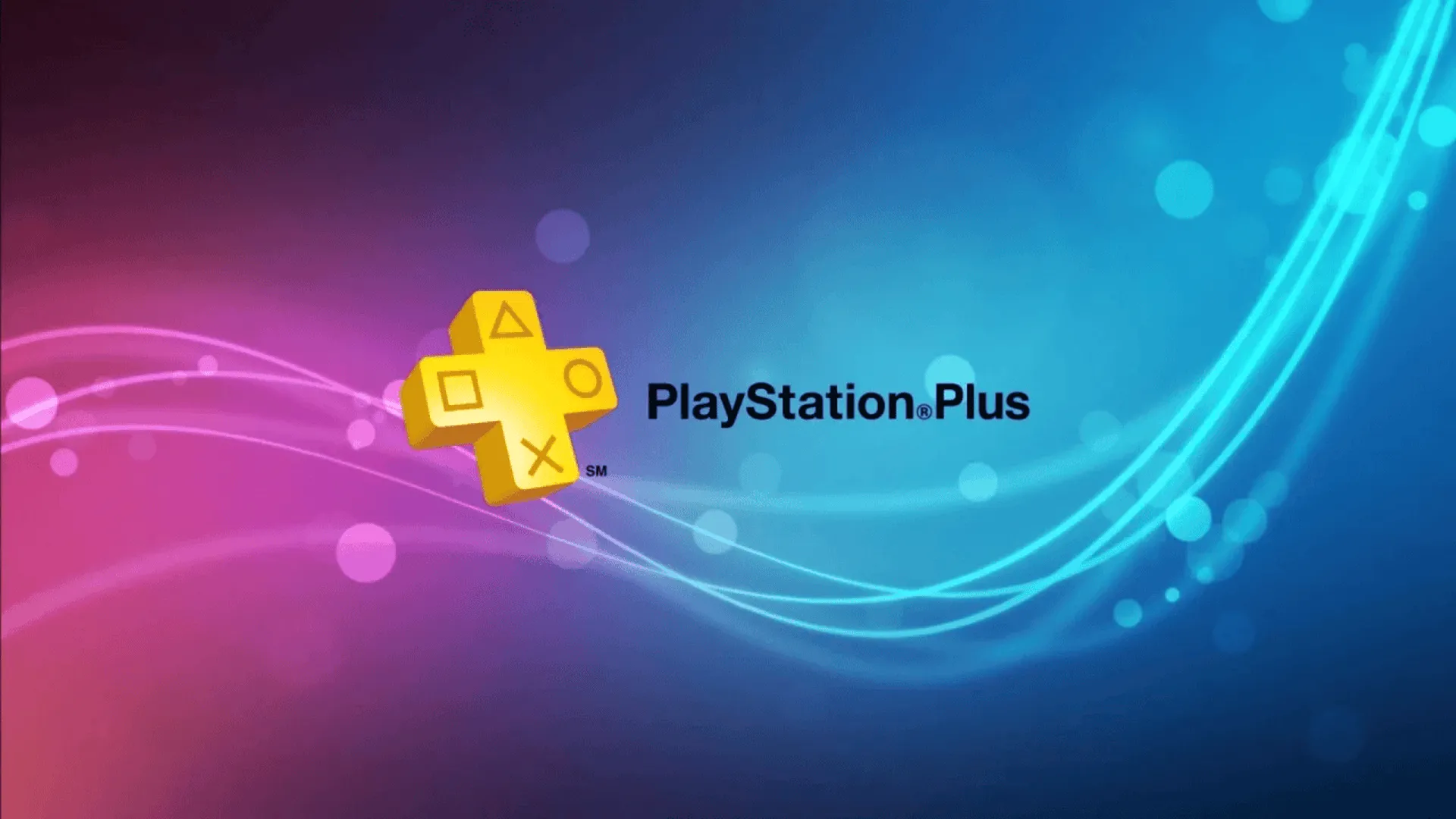 Biểu tượng dịch vụ PlayStation Plus của Sony trên nền xanh
