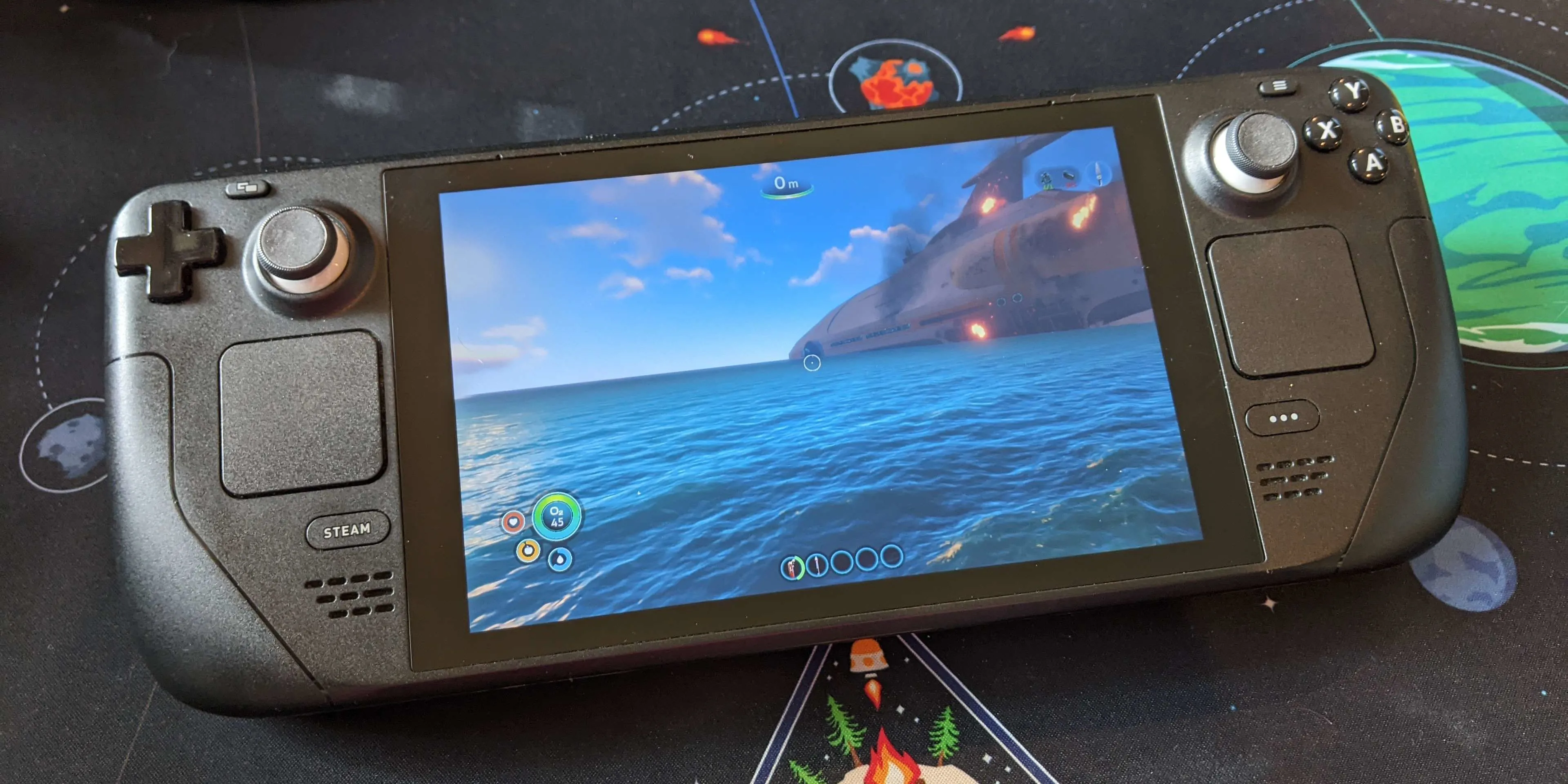 Bối cảnh dưới nước đáng sợ trong Subnautica đang chạy trên Steam Deck