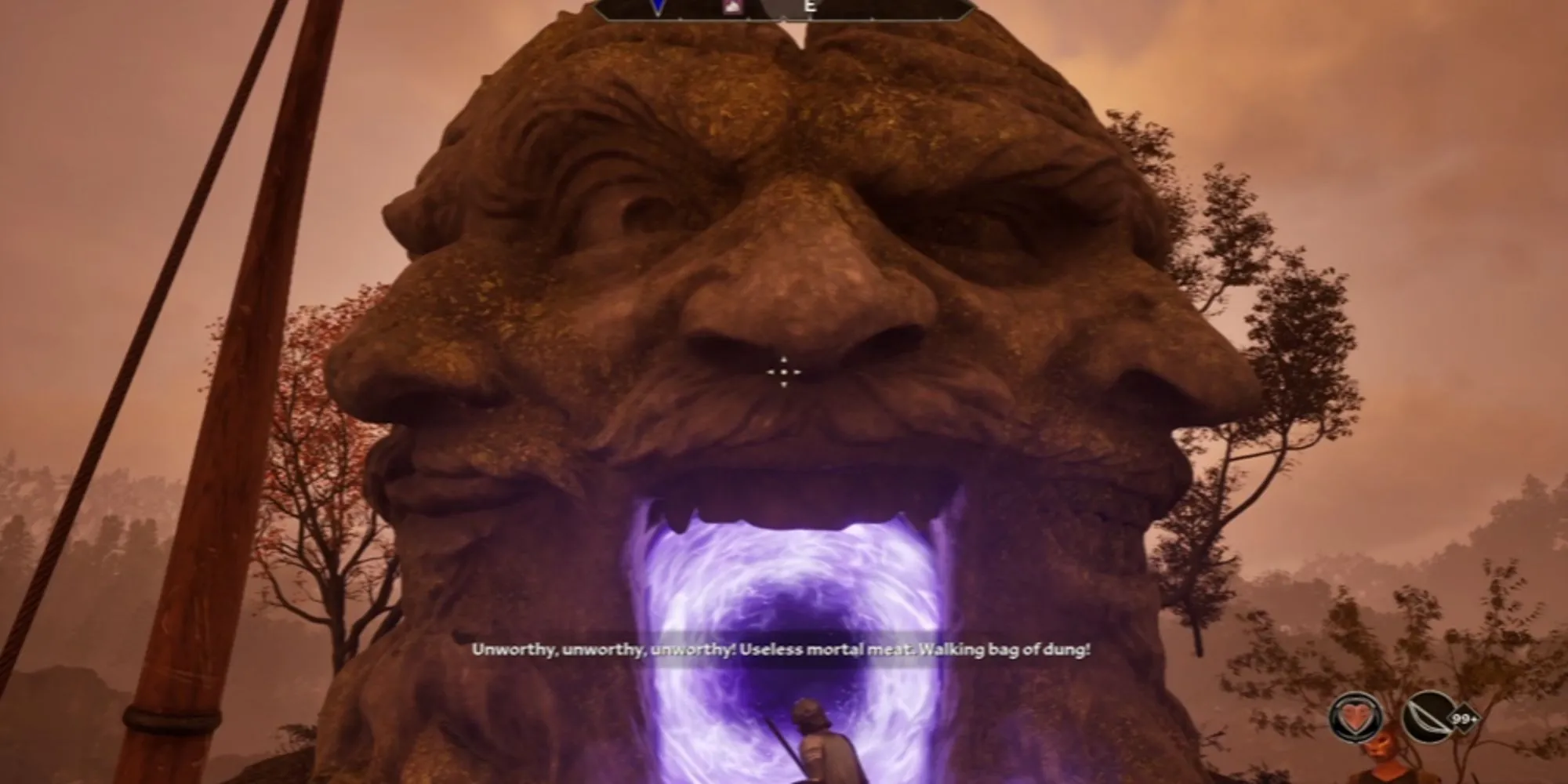 Cánh cổng dẫn vào vùng đất Shivering Isles trong game The Elder Scrolls IV Oblivion Remastered