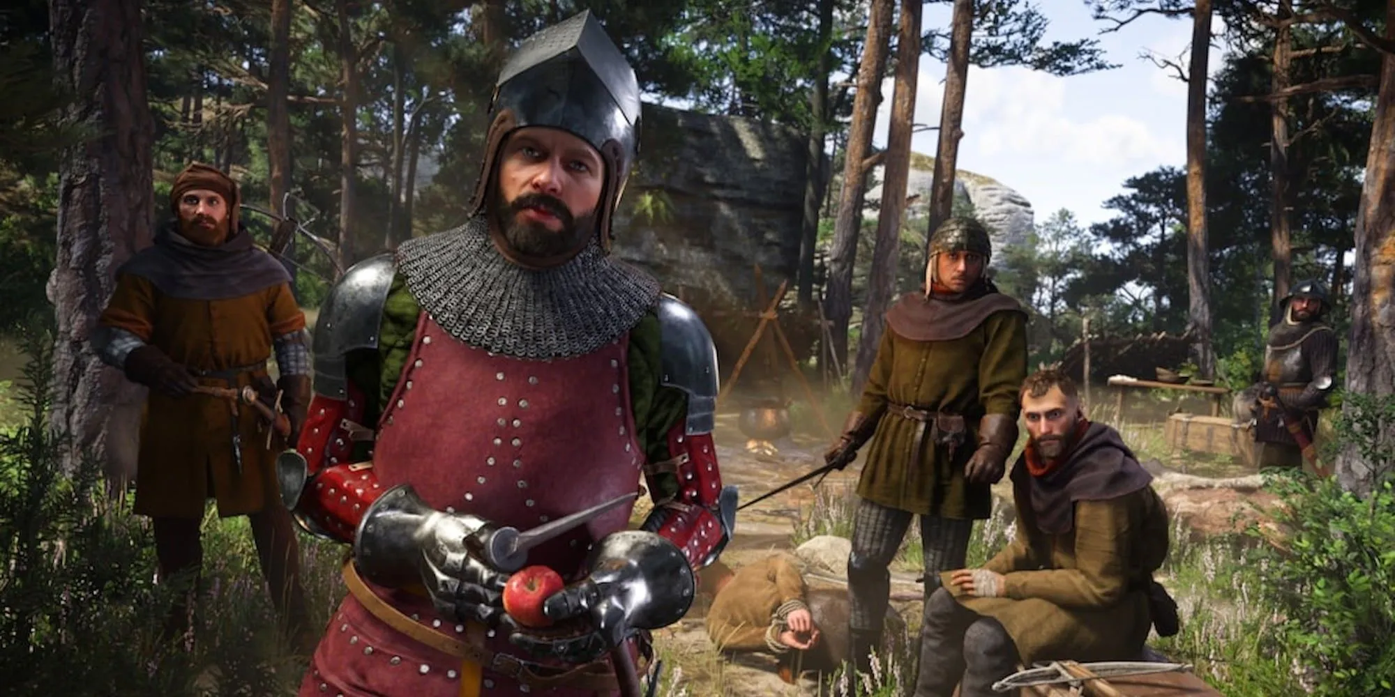 Cảnh game Kingdom Come Deliverance 2 với nhiều nhân vật