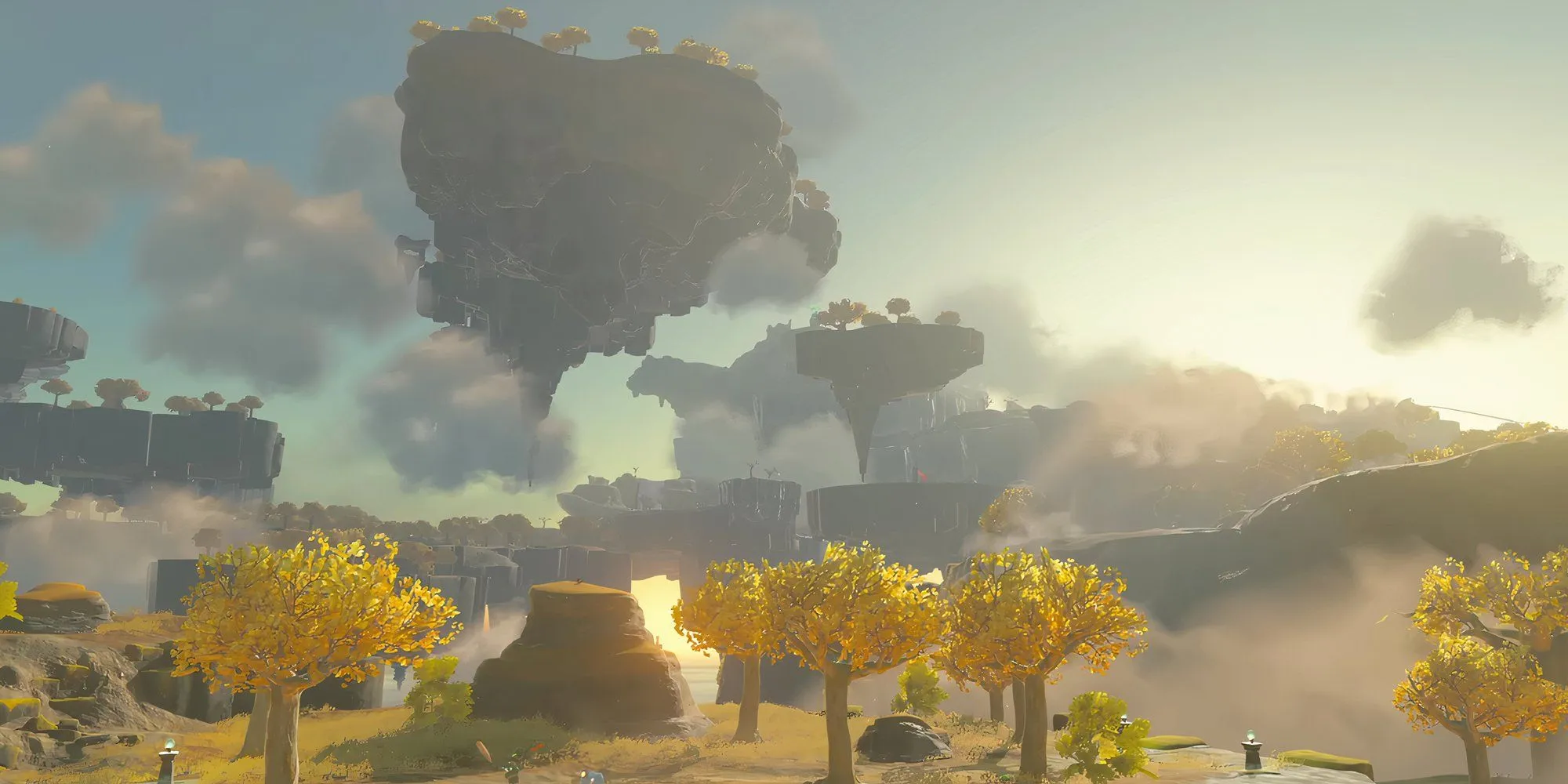 Cảnh thế giới mở rộng lớn trong The Legend of Zelda: Tears of the Kingdom