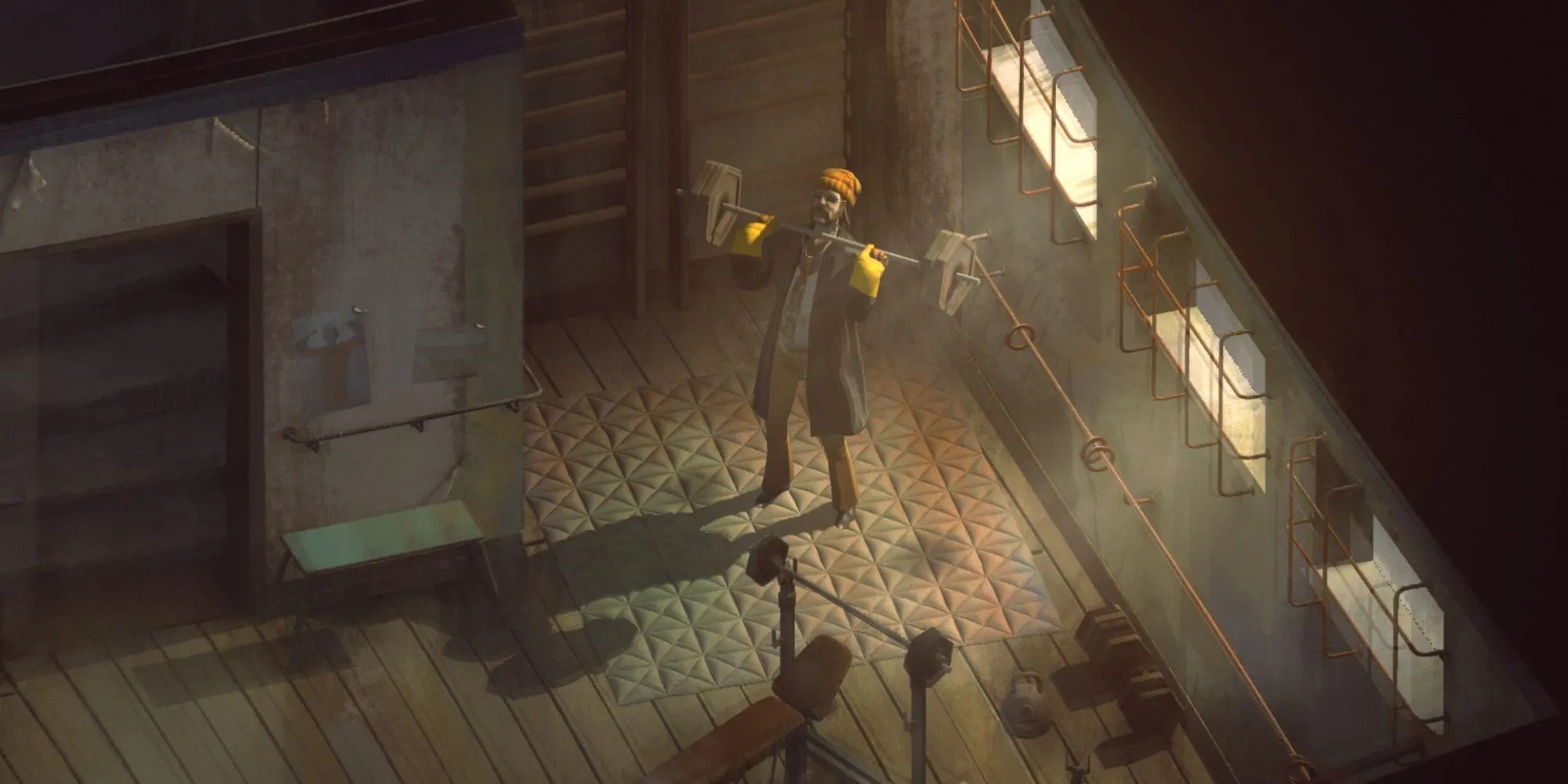 Cảnh trong Disco Elysium, hiển thị giao diện thoại