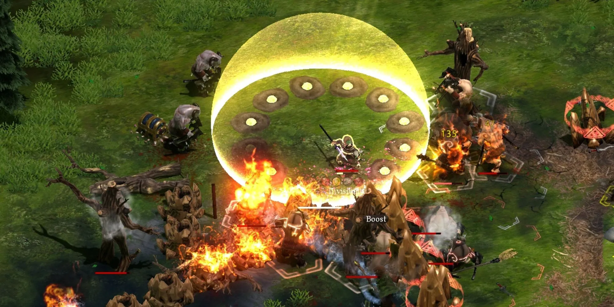 Cảnh tượng hỗn loạn khi thi triển phép thuật trong game hành động Magicka