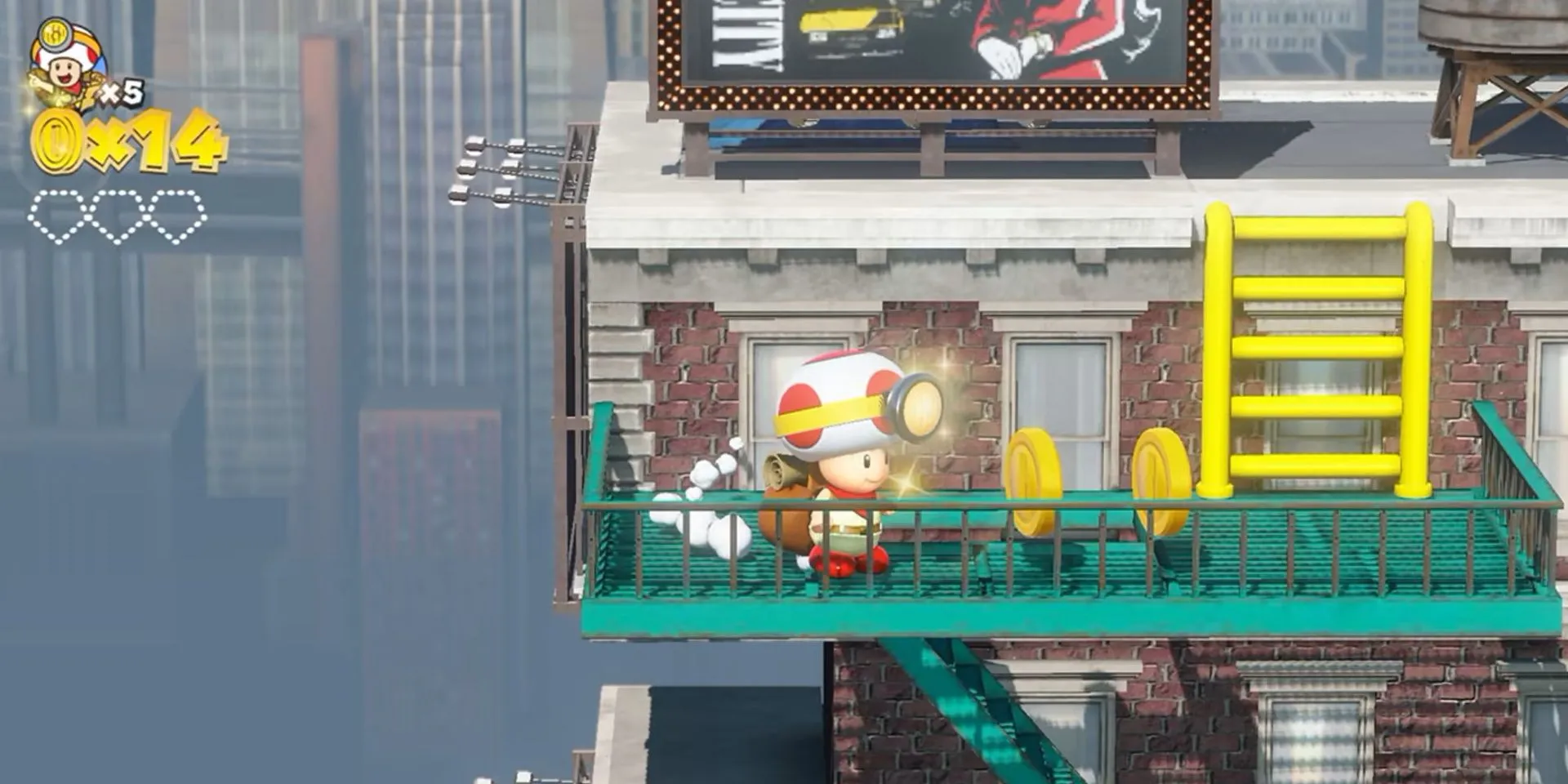 Captain Toad tại New Donk City trong Captain Toad: Treasure Tracker