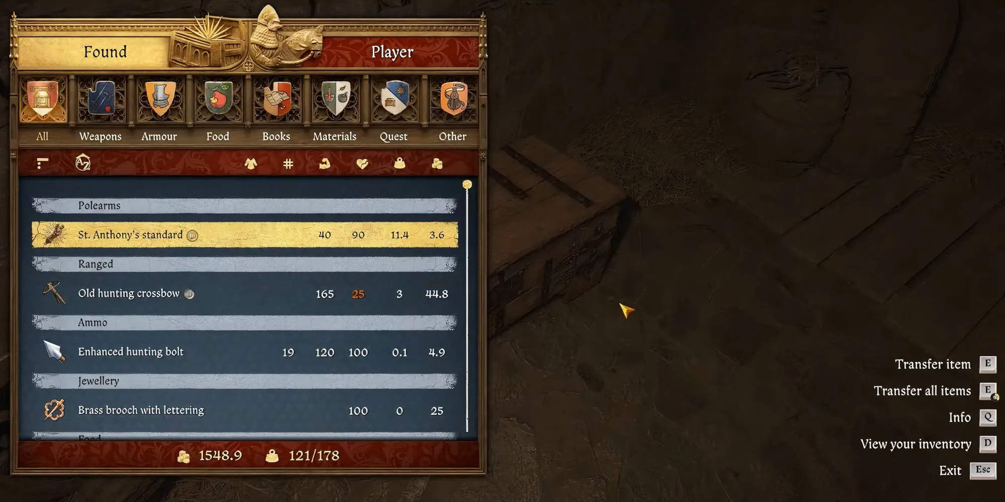 Chiếc rương chứa Cờ Hiệu Thánh Anthony cần tìm trong nhiệm vụ Yackers 'n' Fash, Kingdom Come Deliverance 2.