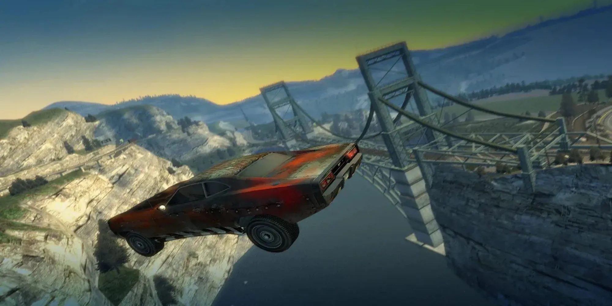 Chiếc xe thể thao đang lao vun vút qua thành phố Paradise trong Burnout Paradise Remastered