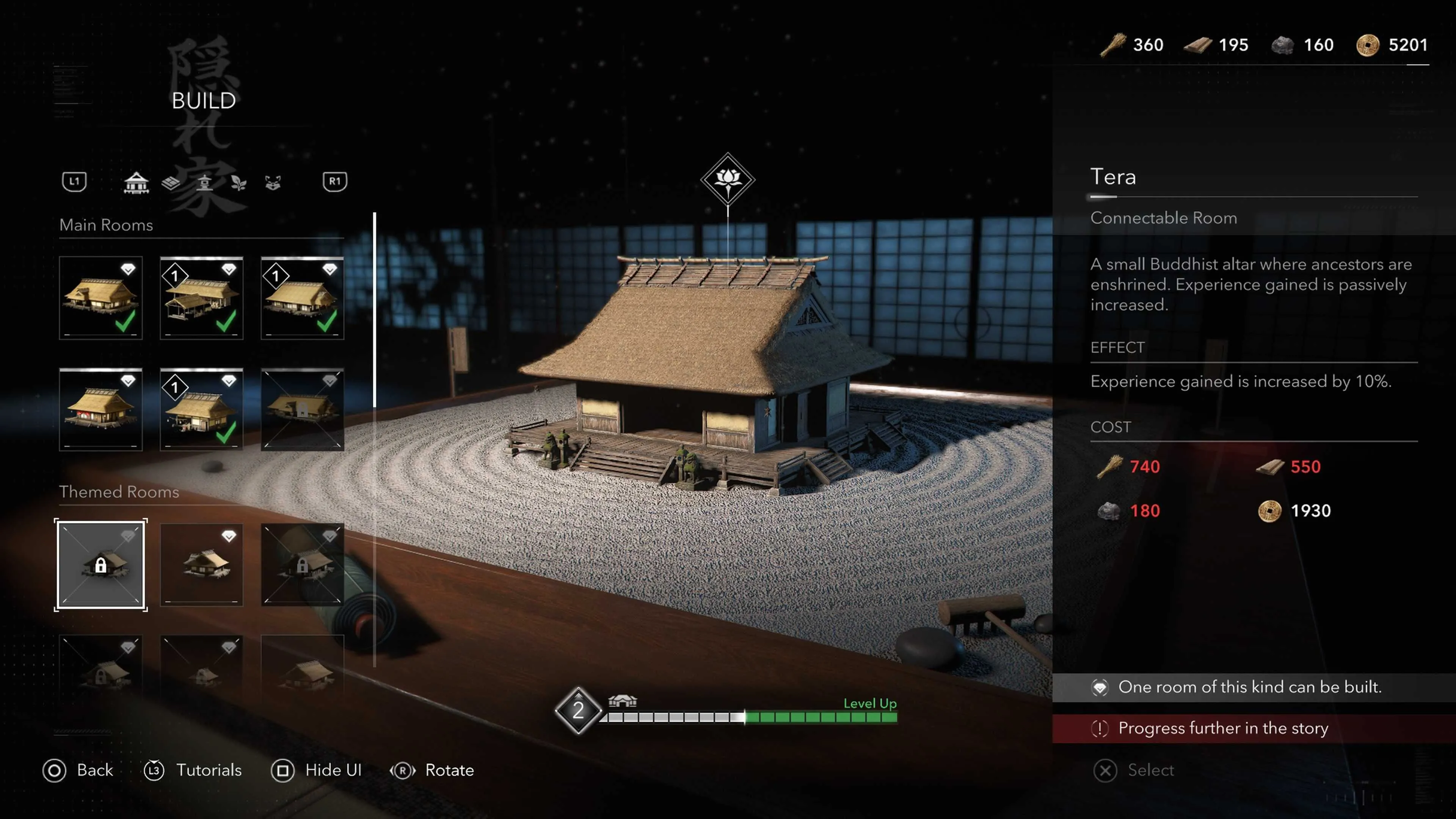 Công trình Tera trong căn cứ Assassin's Creed Shadows giúp tăng XP nhận được