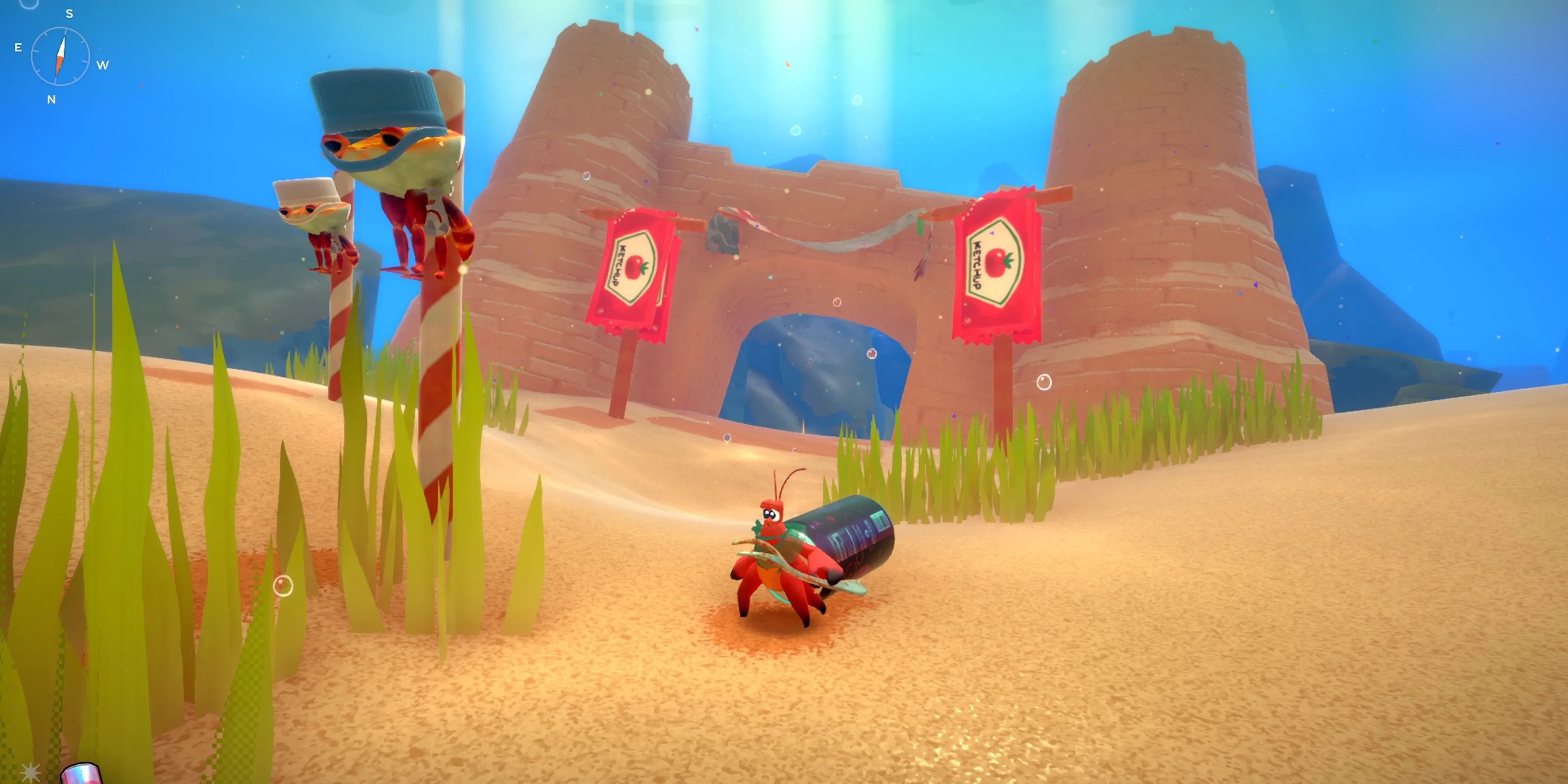 Cua Kril nhân vật chính trong Another Crab's Treasure với vỏ sò trên lưng