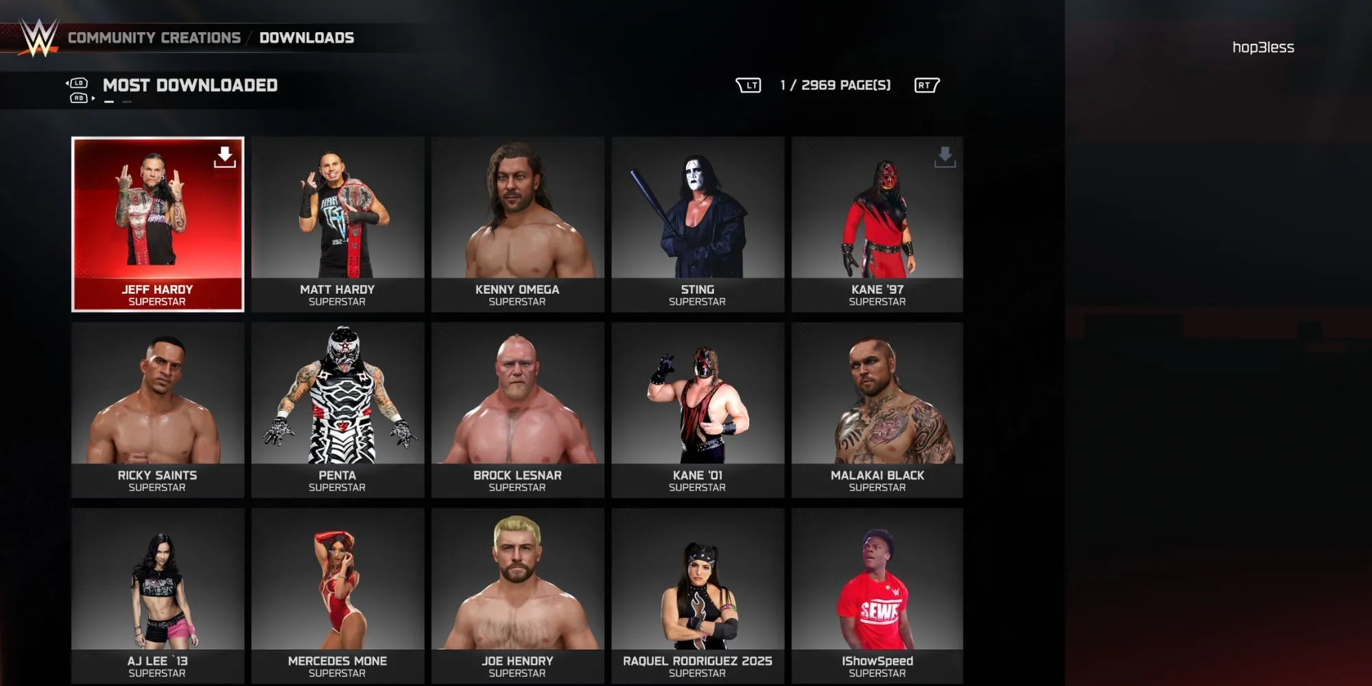 Danh sách các Superstar tùy chỉnh nổi bật trong WWE 2K25 do cộng đồng tạo ra