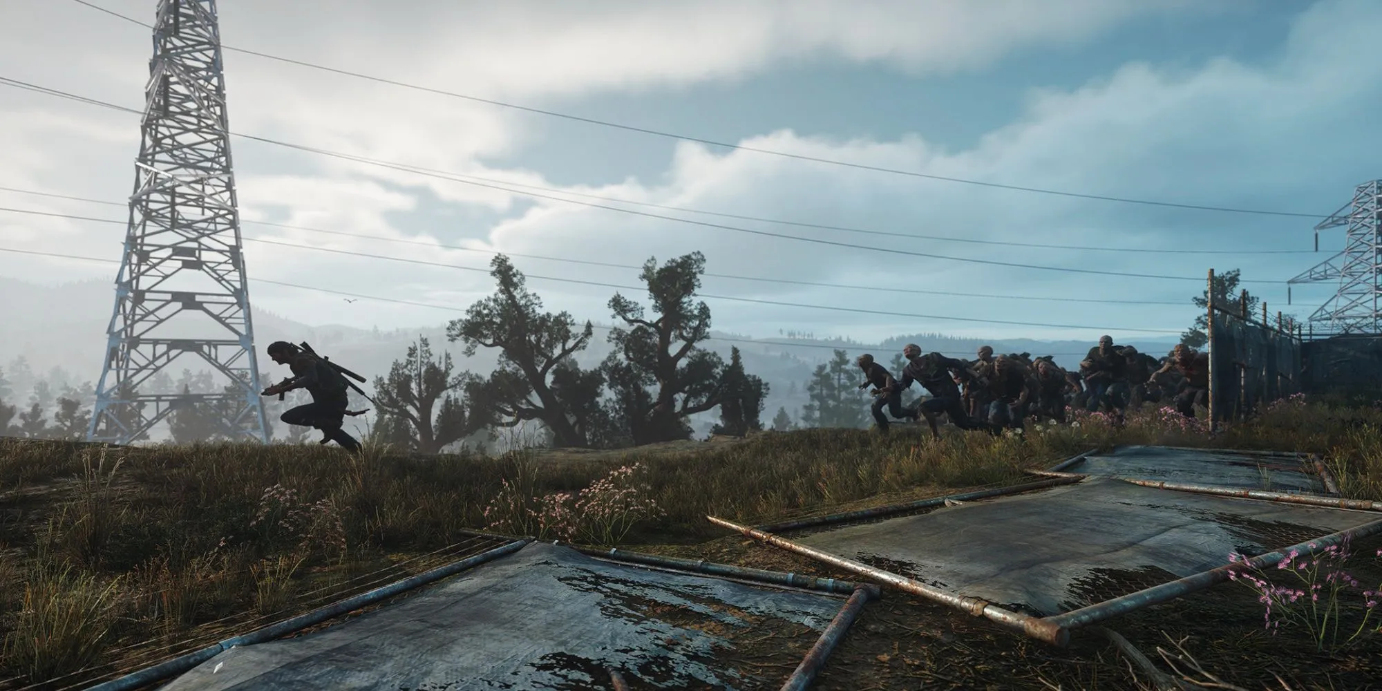 Deacon St. John trong Days Gone ngắm bắn bằng súng trường tỉa