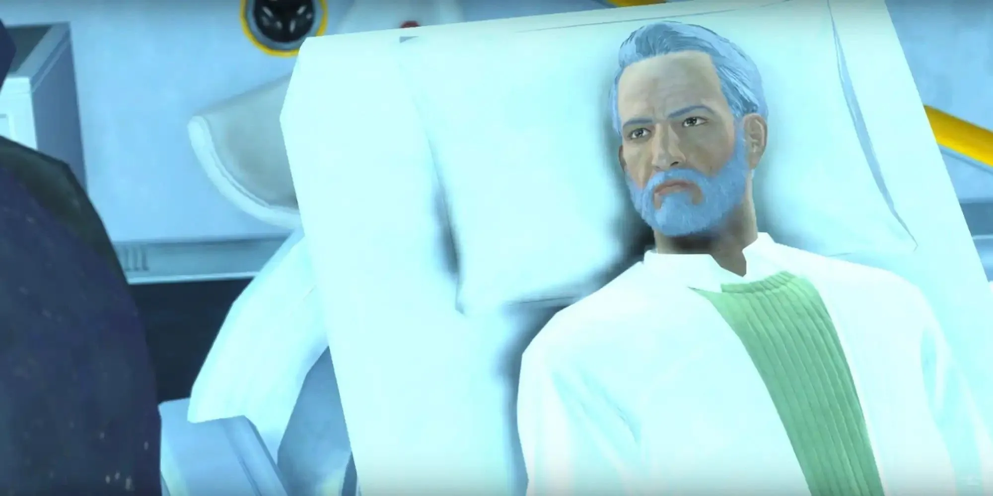 Father, hay Shaun già, đứng trong Viện Công Nghệ của Fallout 4.