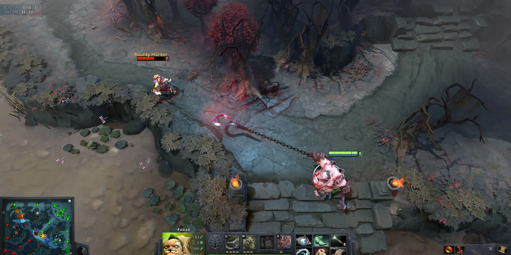 Giao tranh tổng nảy lửa giữa các hero trong một trận đấu DOTA 2 căng thẳng