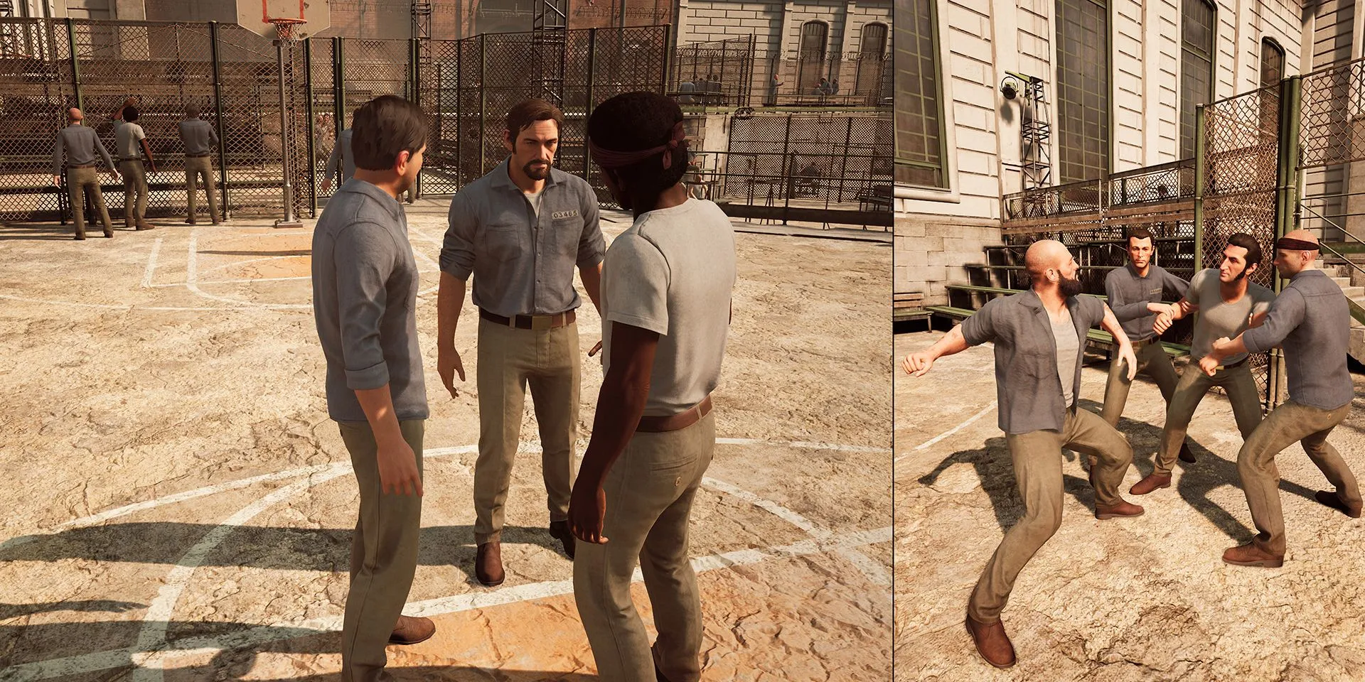 Hai nhân vật Leo và Vincent trong game A Way Out đang cùng nhau vượt qua thử thách