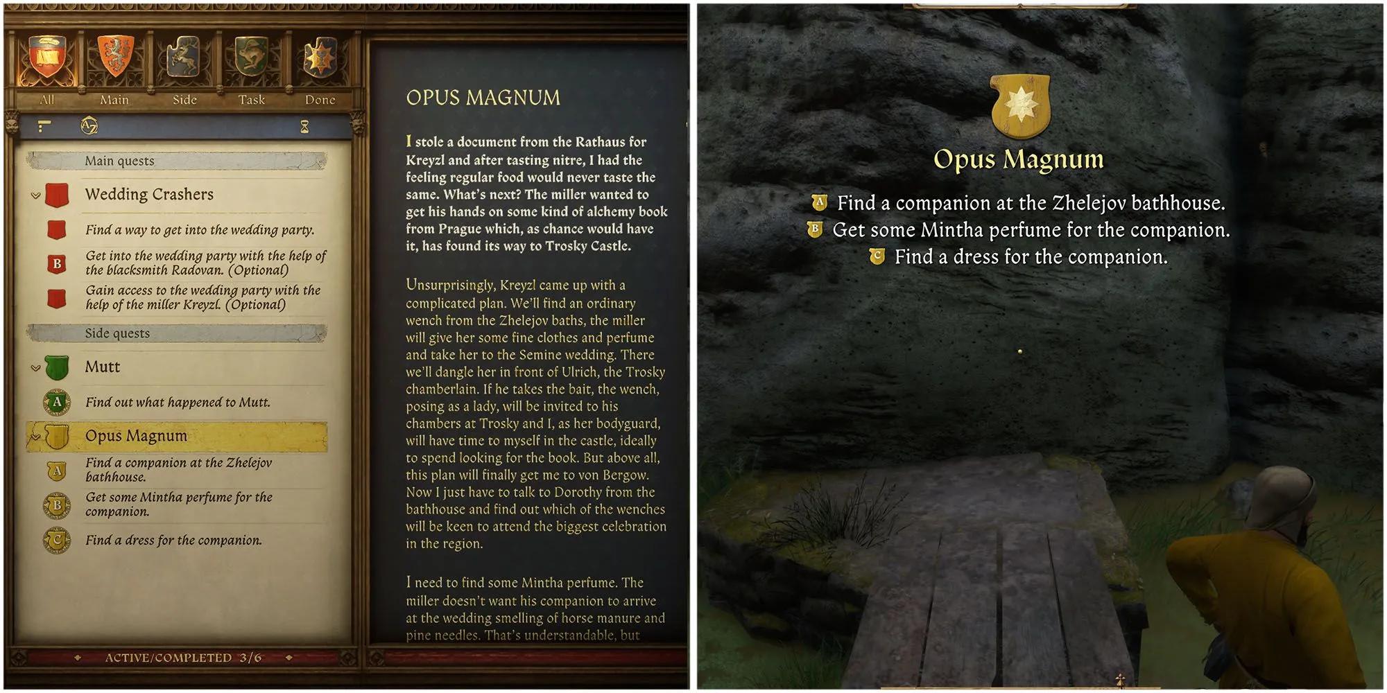 Henry thực hiện nhiệm vụ Opus Magnum trong Kingdom Come Deliverance 2