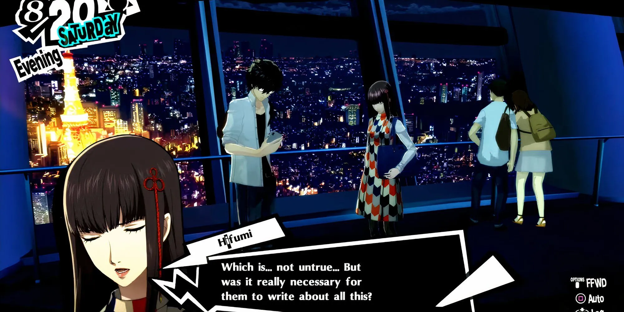 Hifumi Togo kể cho Joker nghe về gia đình cô ấy trong Persona 5 Royal