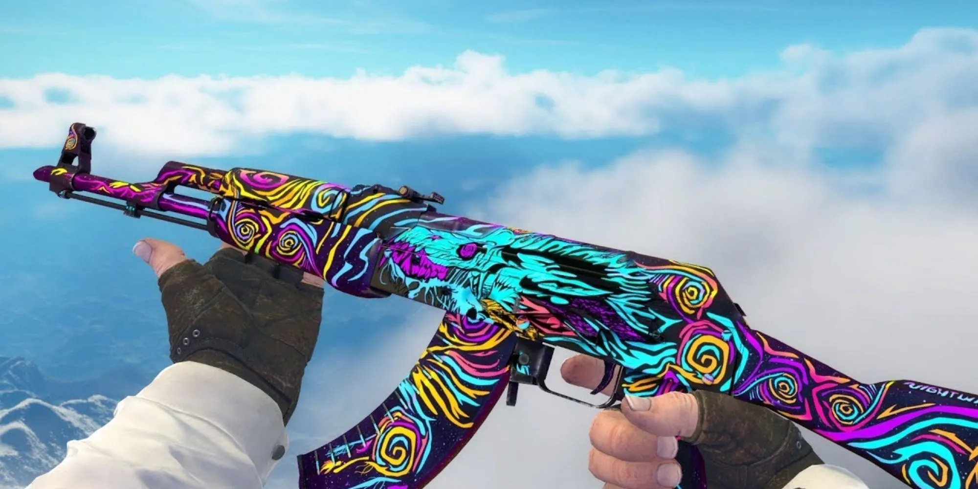 Hình ảnh cận cảnh skin súng AK47 Nightwish trong Counter-Strike 2