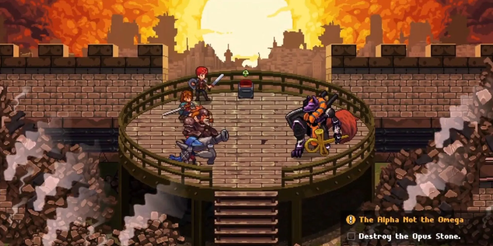 Hình ảnh cảnh mở đầu trong tựa game nhập vai indie Chained Echoes