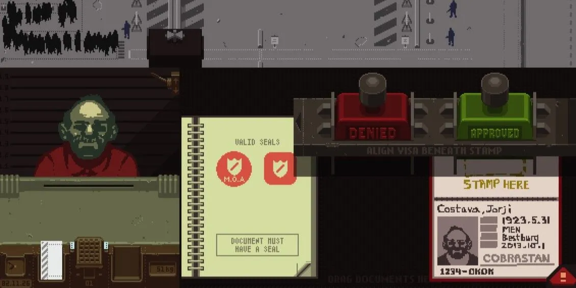 Hình ảnh gameplay của Papers Please