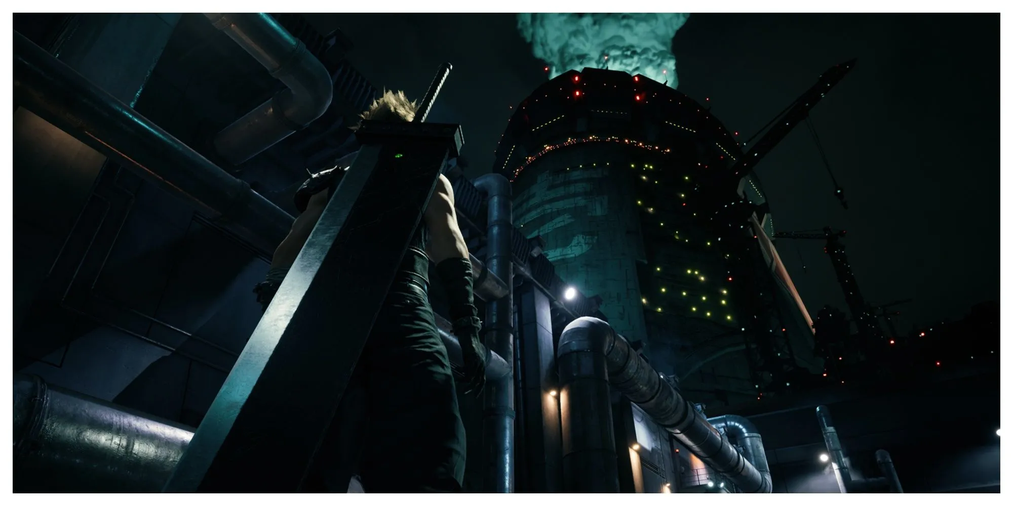 Hình ảnh nhân vật Cloud Strife trong cảnh chiến đấu đẹp mắt của Final Fantasy VII Remake Intergrade trên Switch 2