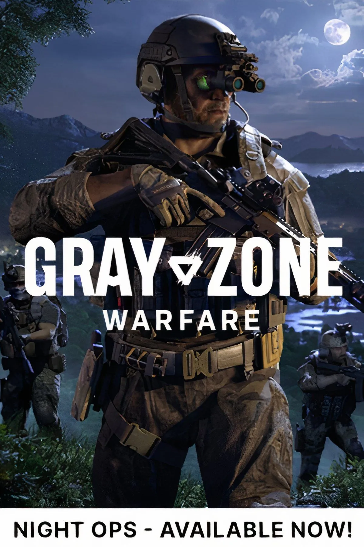 Hình ảnh quảng bá cho Gray Zone Warfare với các binh sĩ trong trang bị chiến thuật
