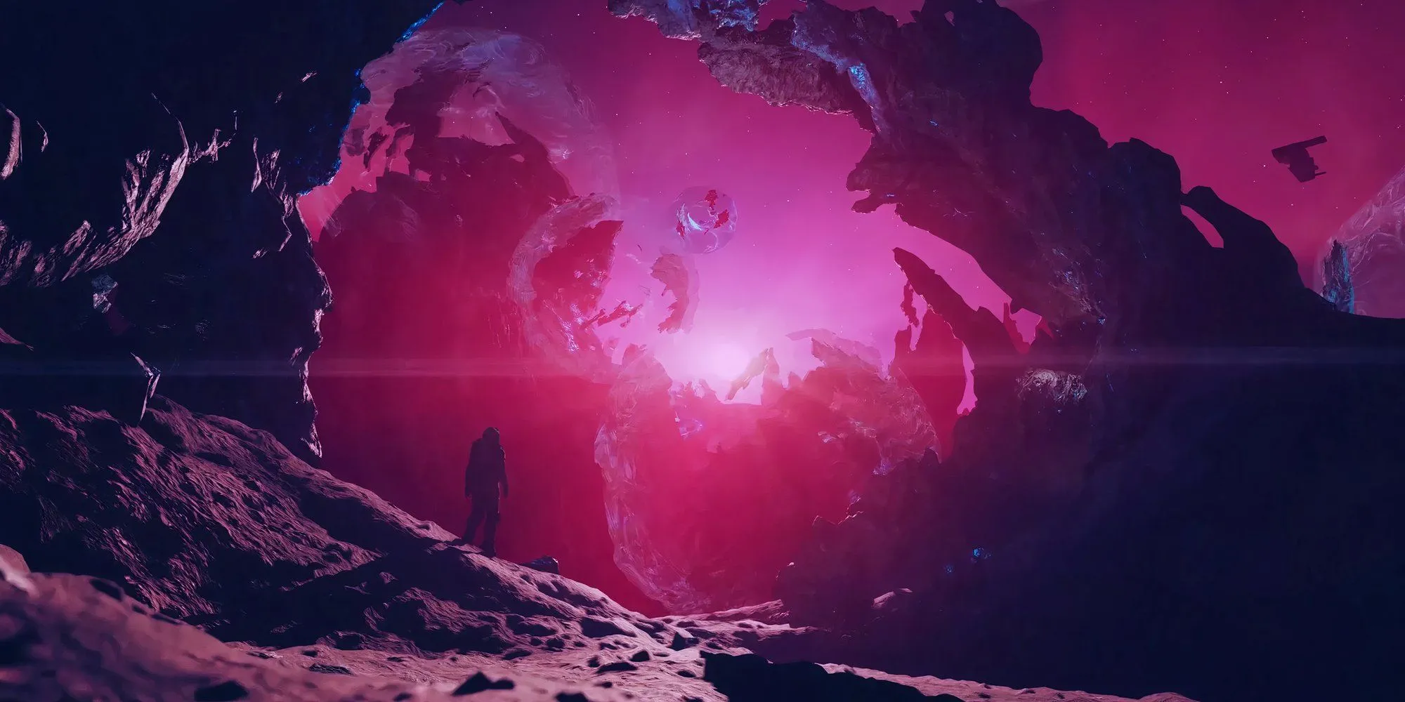 Hình ảnh quảng cáo cho bản mở rộng Shattered Space của Starfield
