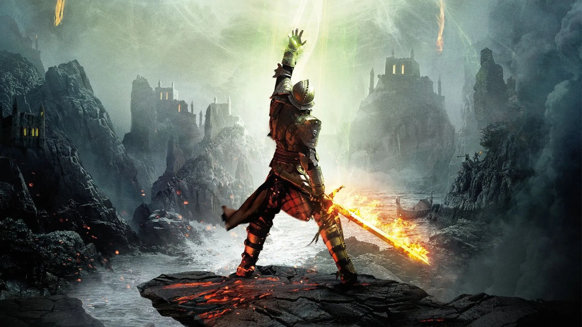 Hình nền Dragon Age Inquisition, game Action RPG với cốt truyện chiến đấu chống lại quỷ dữ từ các cổng không gian