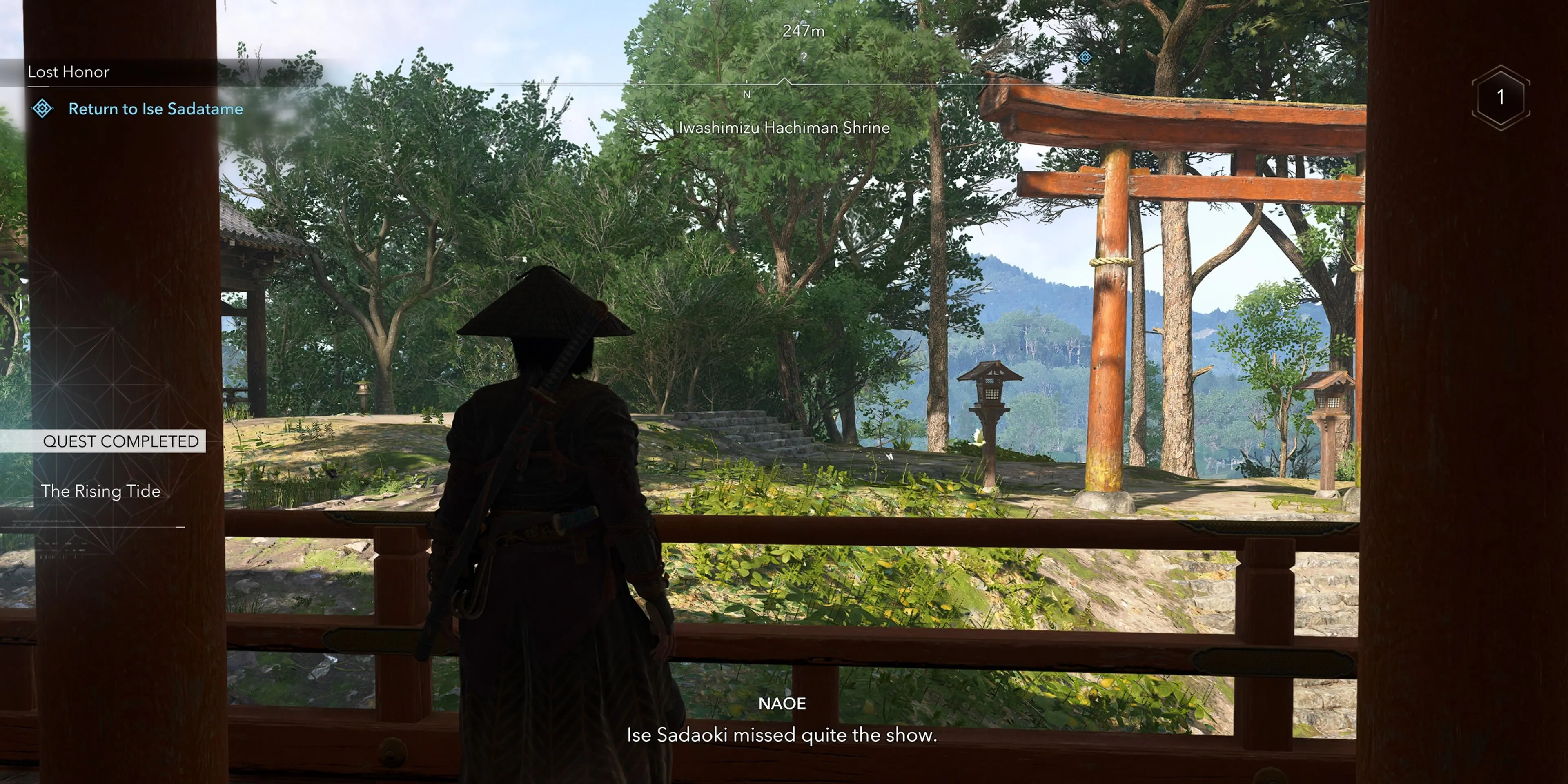 Hoàn thành nhiệm vụ Thủy Triều Dâng với cảnh Yasuke và Naoe trong AC Shadows
