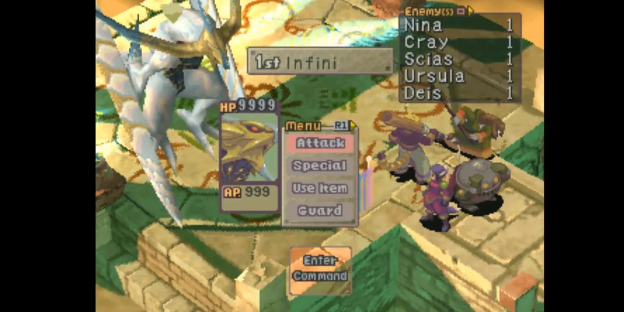 Infini - trùm cuối hùng mạnh trong Breath of Fire IV sau khi Ryu hợp nhất Fou-Lu