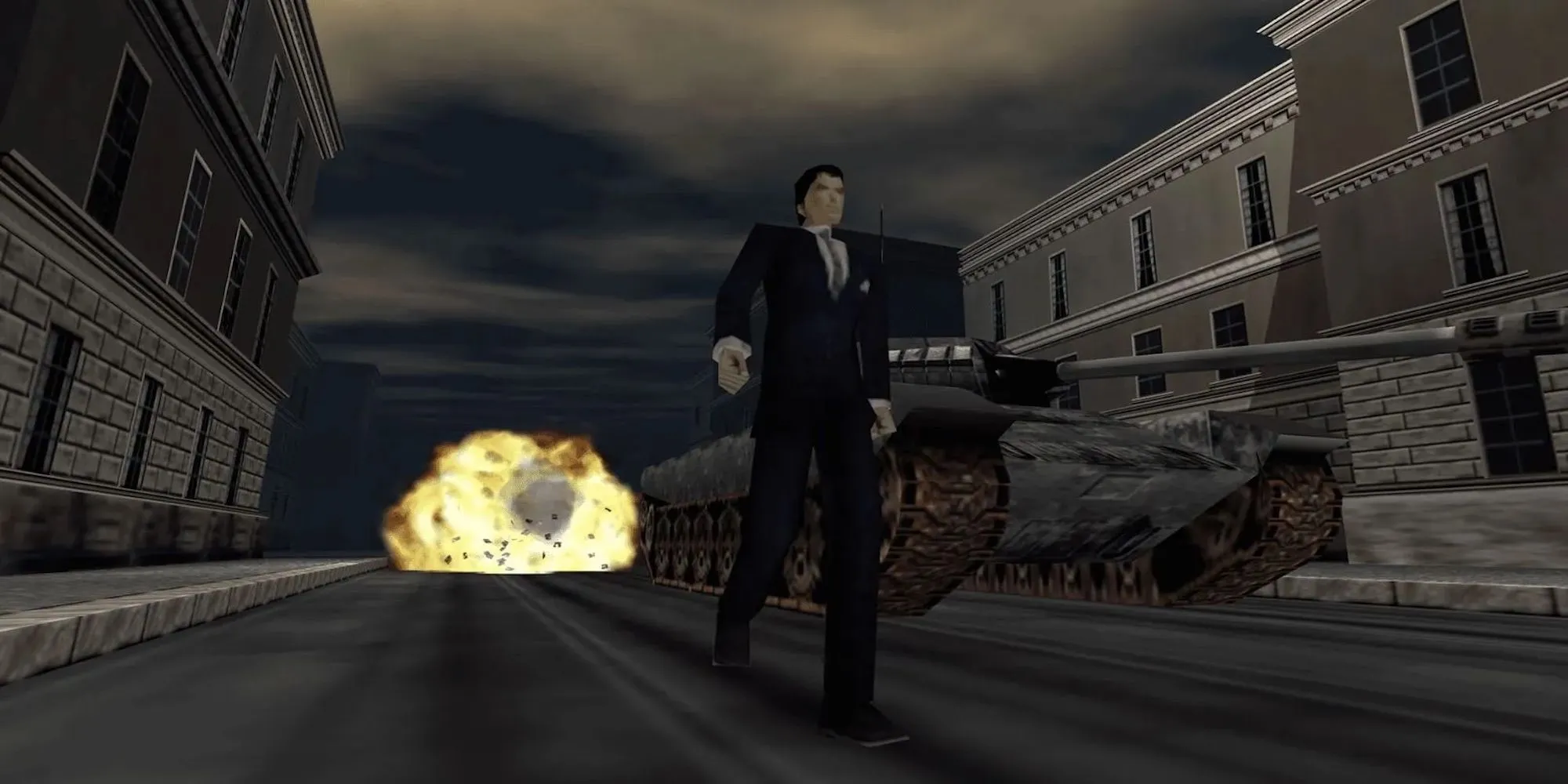 James Bond bước đi từ một vụ nổ trong GoldenEye 007