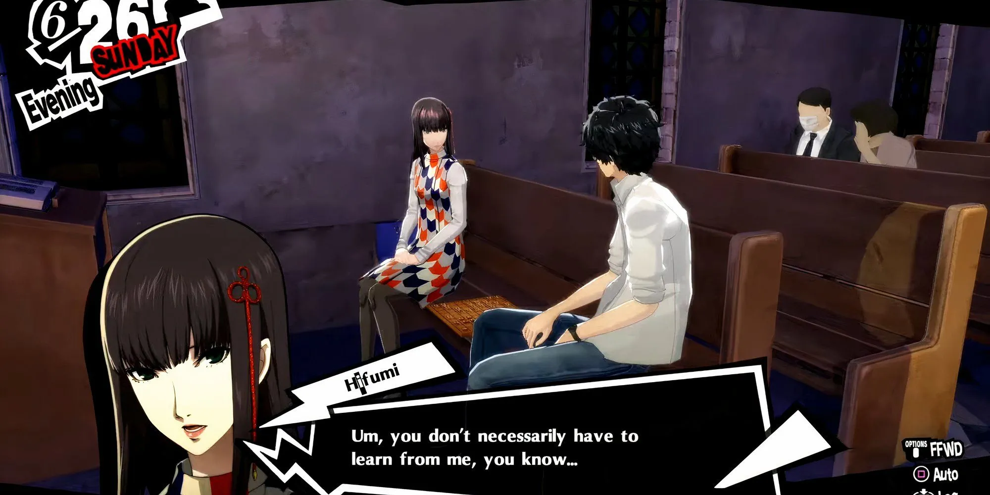 Joker yêu cầu Hifumi Togo dạy chơi shogi trong Persona 5 Royal