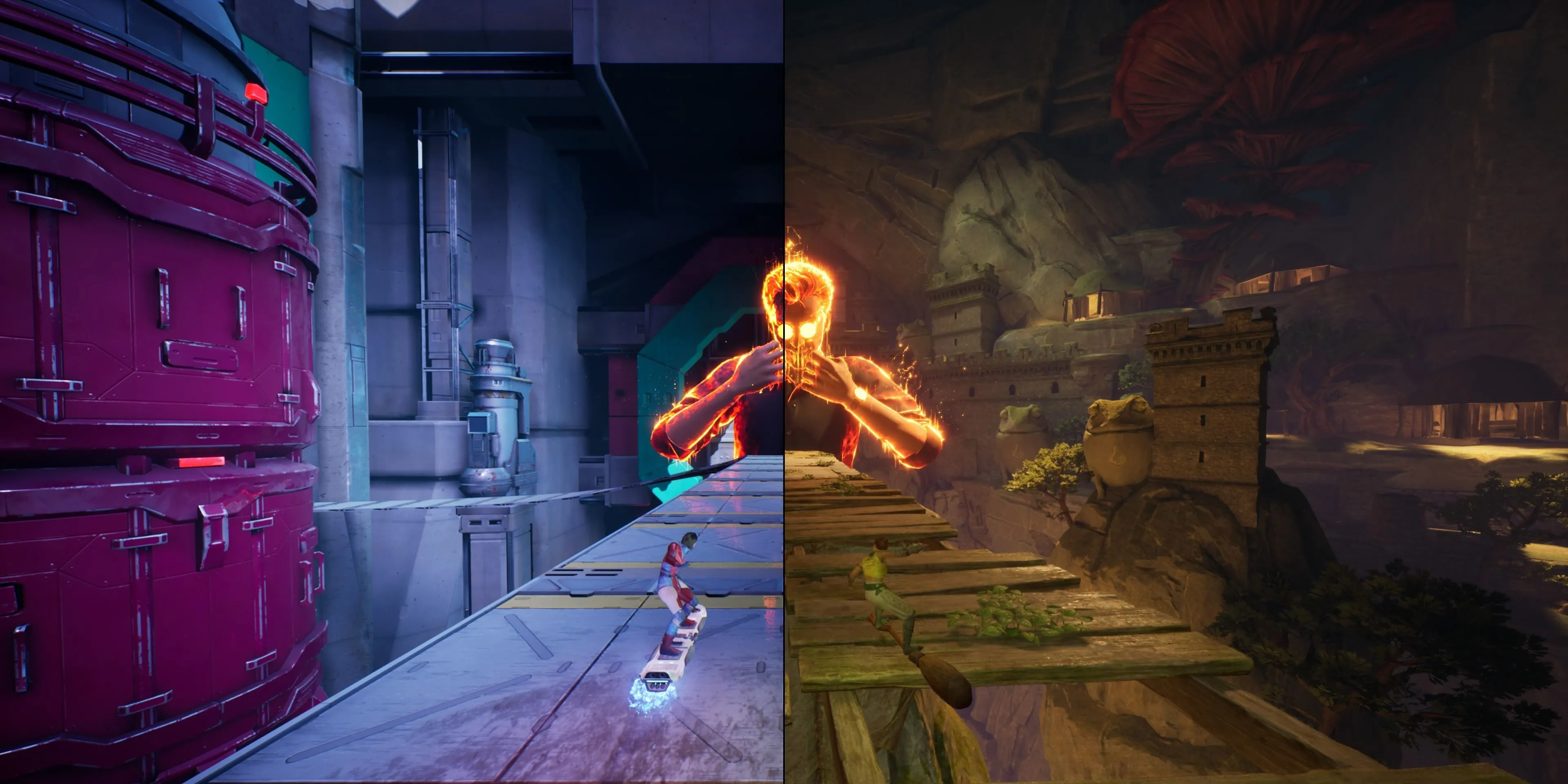 Jose Fares, giám đốc Hazelight Studios, xuất hiện trên màn hình trong game Split Fiction để chúc mừng người chơi hoàn thành màn chơi bí mật.