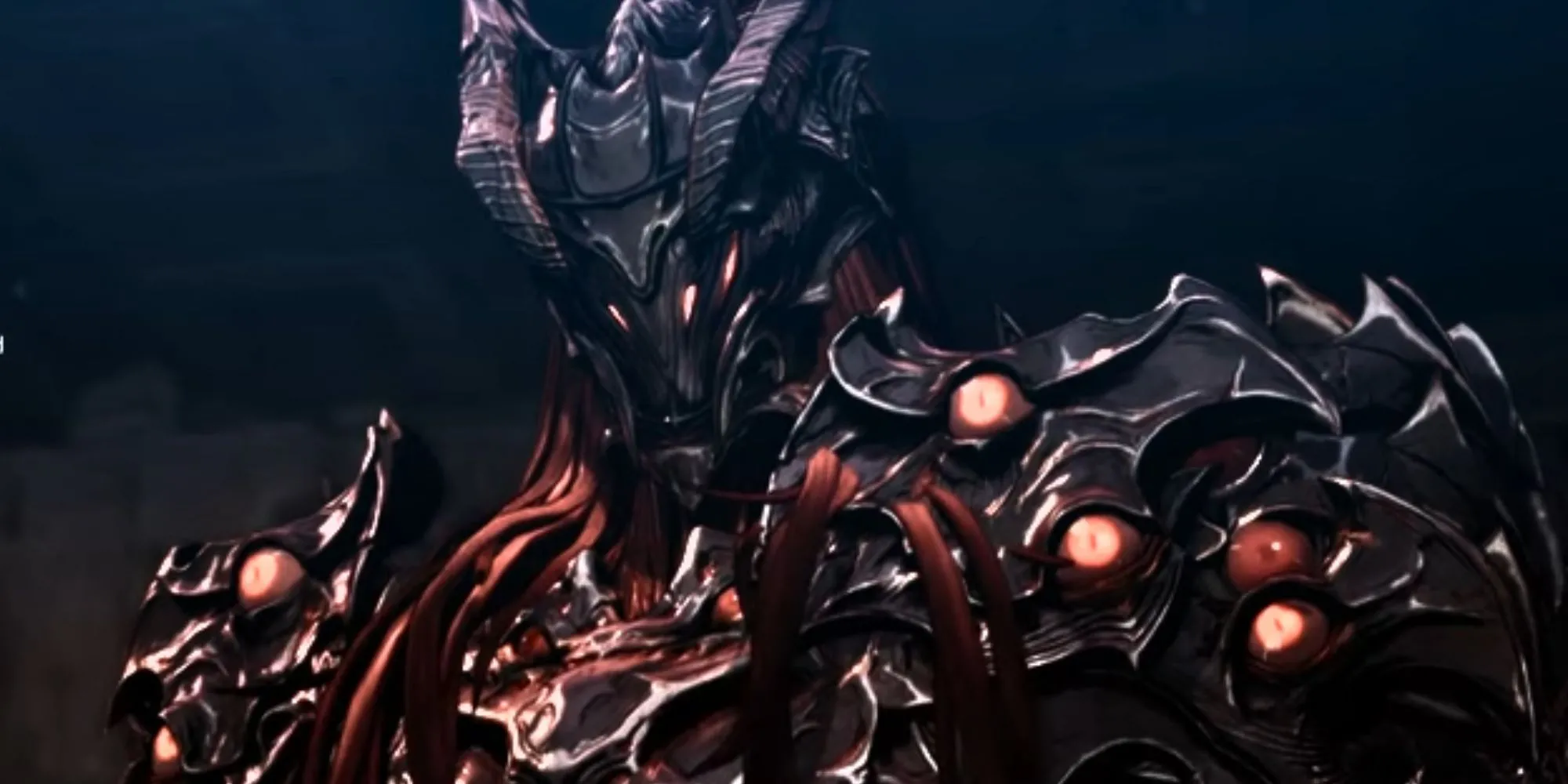 Khung cảnh Ending Hỗn Loạn trong The First Berserker Khazan với Khazan nhìn về phía trước