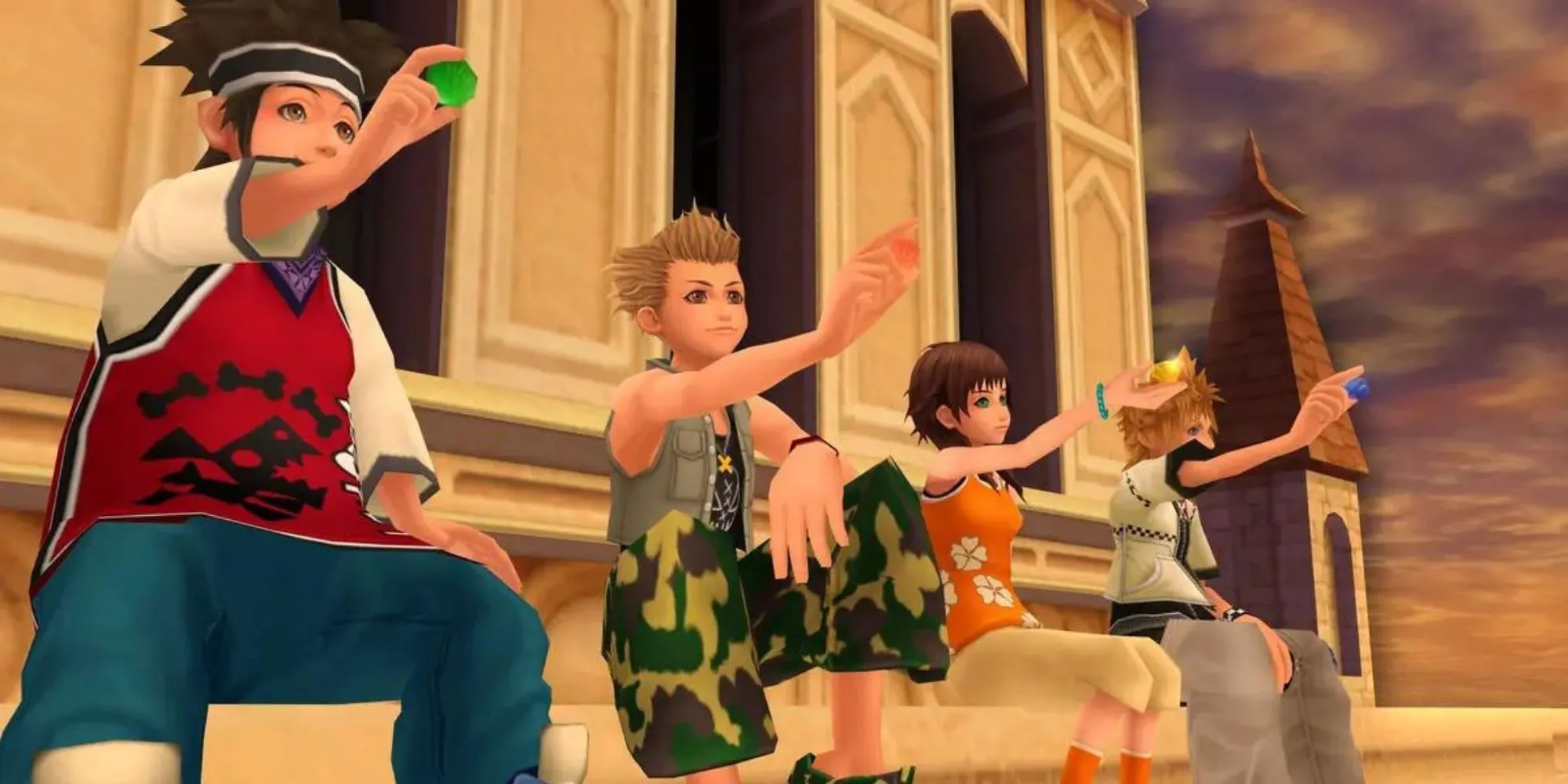 Khung cảnh thị trấn Twilight Town thơ mộng trong Kingdom Hearts 2