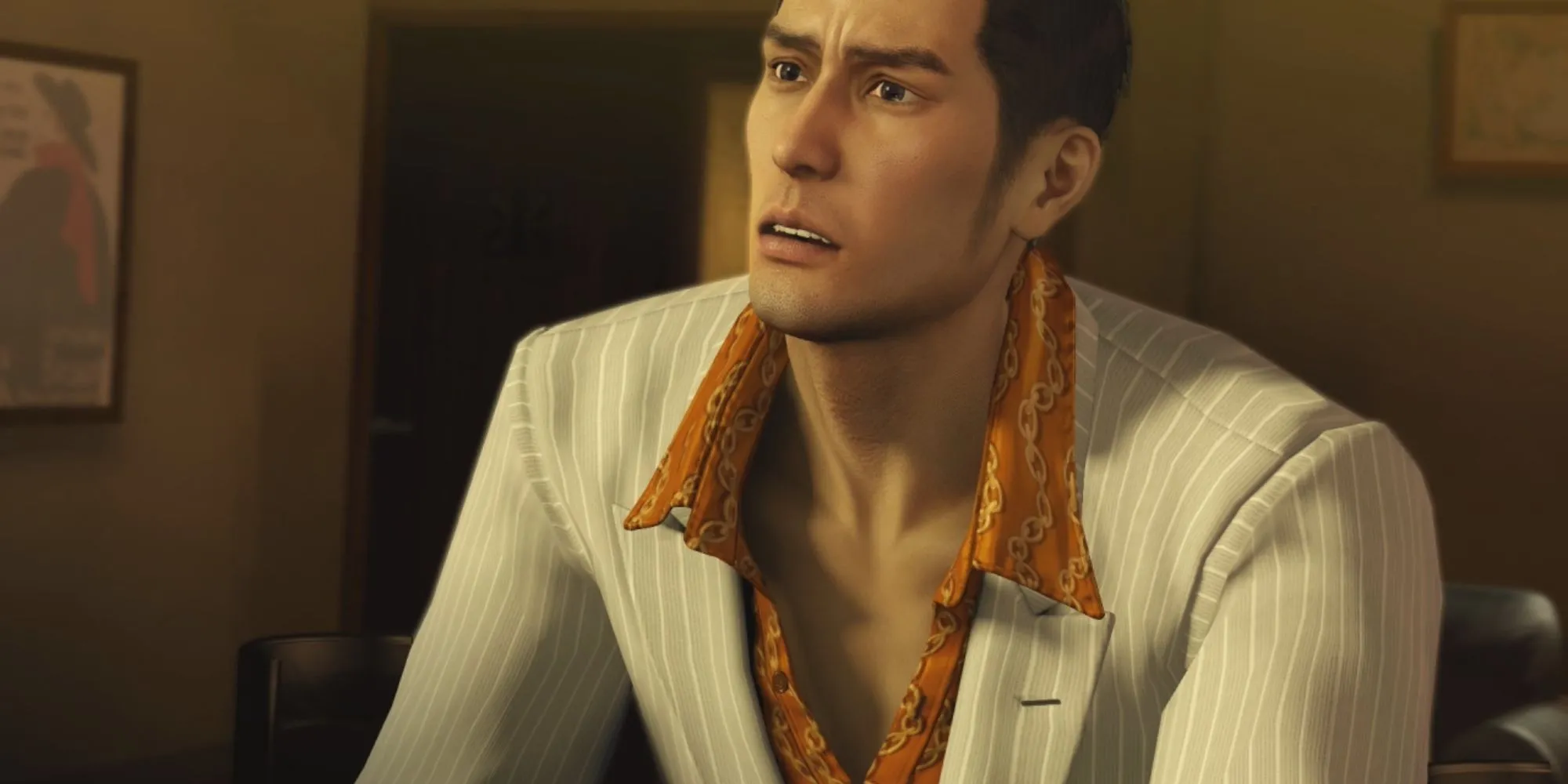 Kiryu Kazuma trầm ngâm hát Bakamitai, một trong những bài hát karaoke nổi tiếng nhất Yakuza