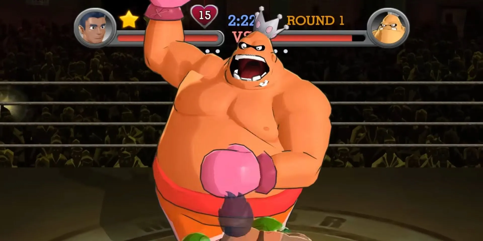 Lil Mac đối đầu với King Hippo trong game Punch-Out!! năm 2009 trên Wii