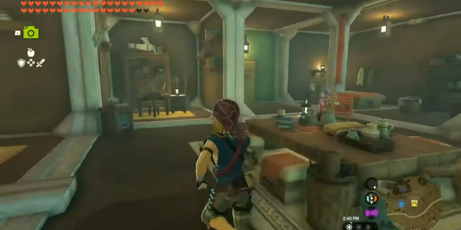 Link sử dụng Ultrahand xây nhà trong Zelda Tears of the Kingdom